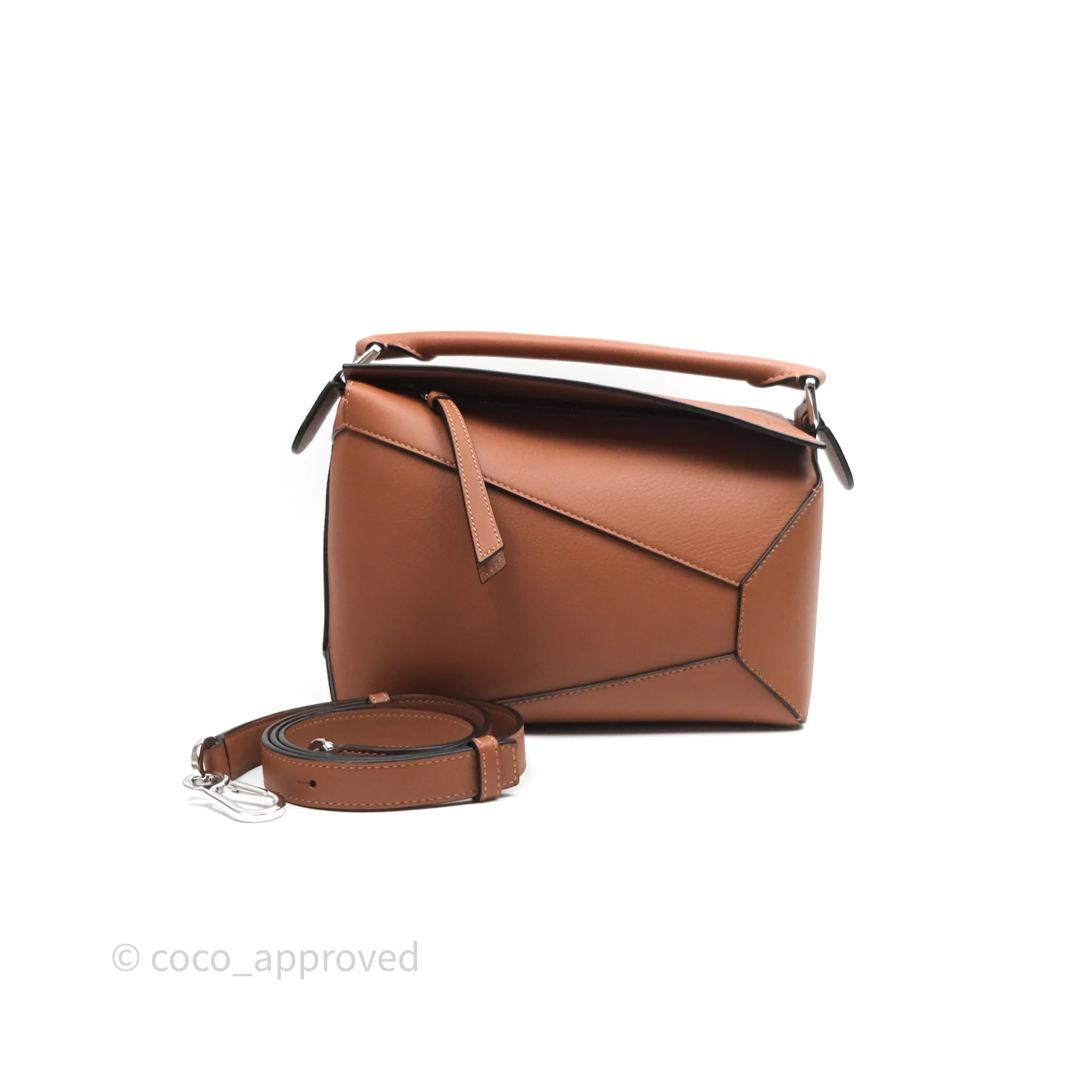 Loewe Small Puzzle Edge Bag in Tan Calfskin