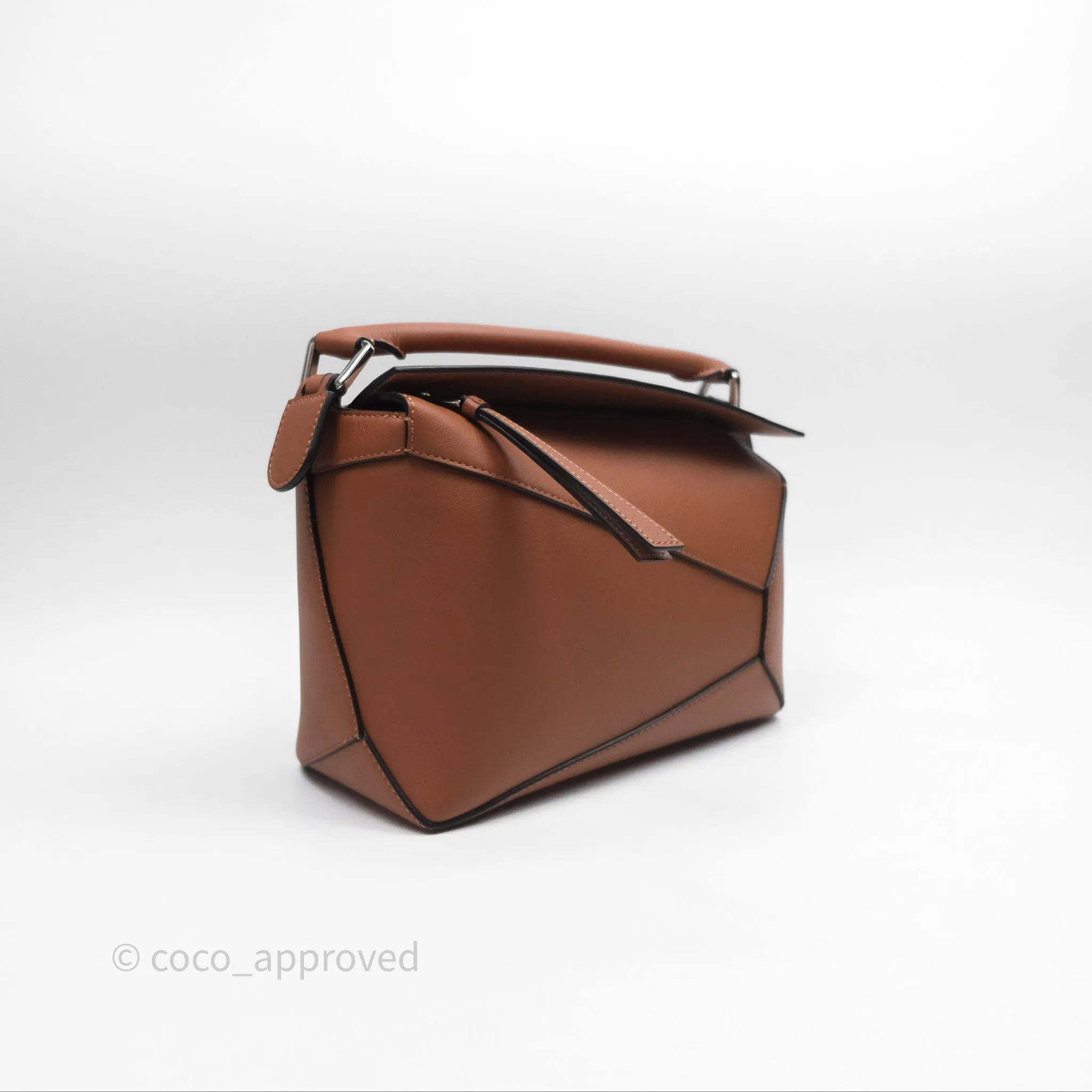 Loewe Small Puzzle Edge Bag in Tan Calfskin