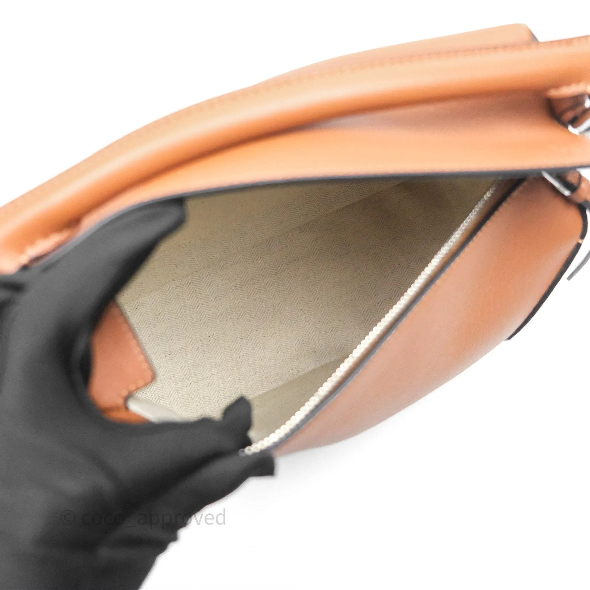 Loewe Small Puzzle Edge Bag in Tan Calfskin