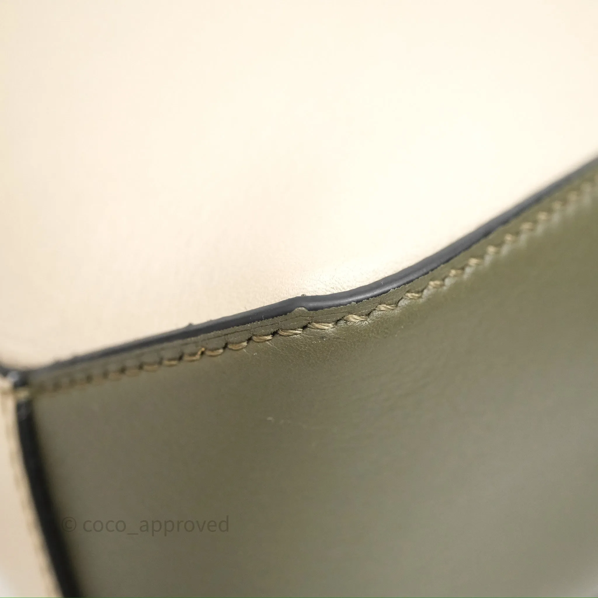 Loewe Small Puzzle Edge Bag Laurel Green/Light Oat Calfskin