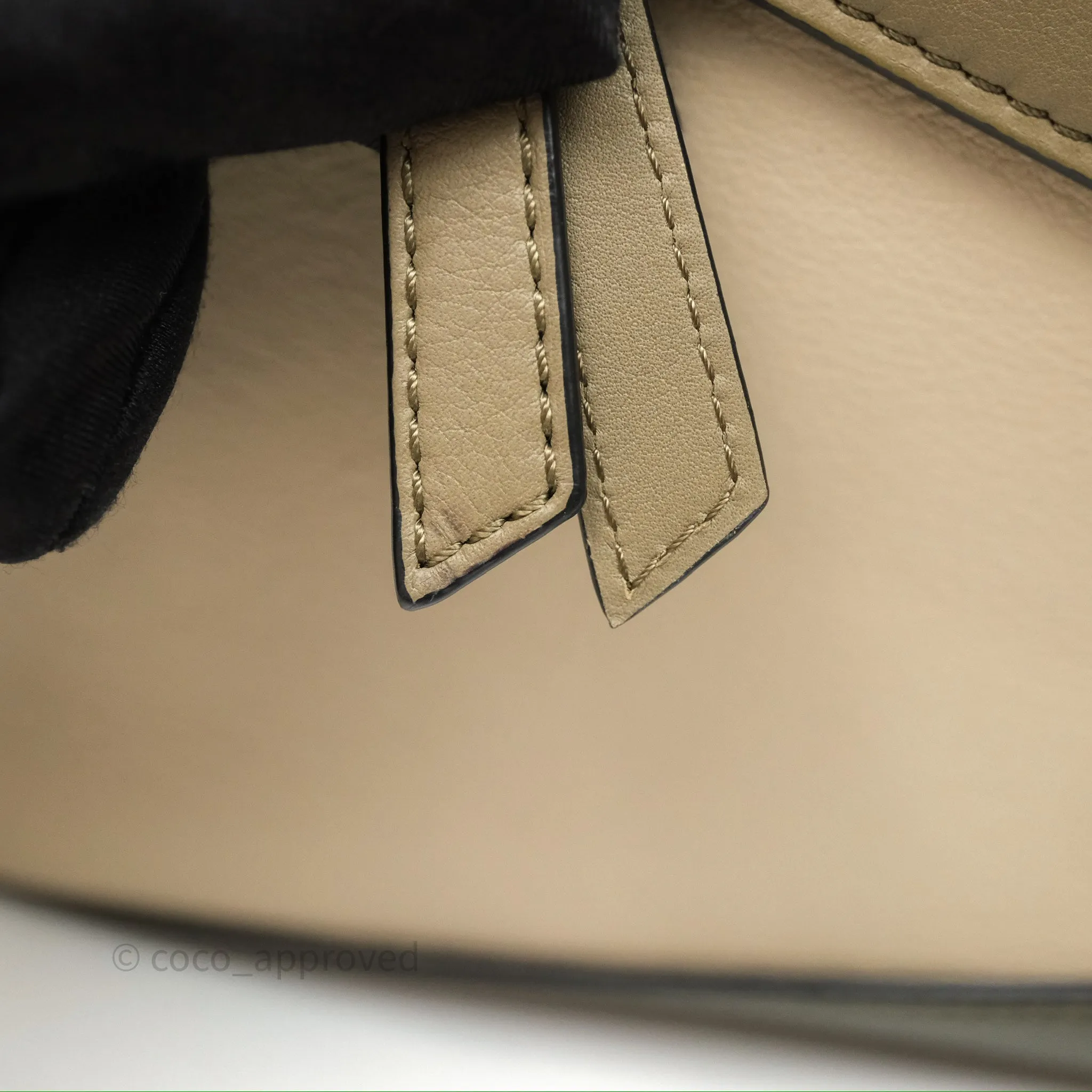 Loewe Small Puzzle Edge Bag Laurel Green/Light Oat Calfskin