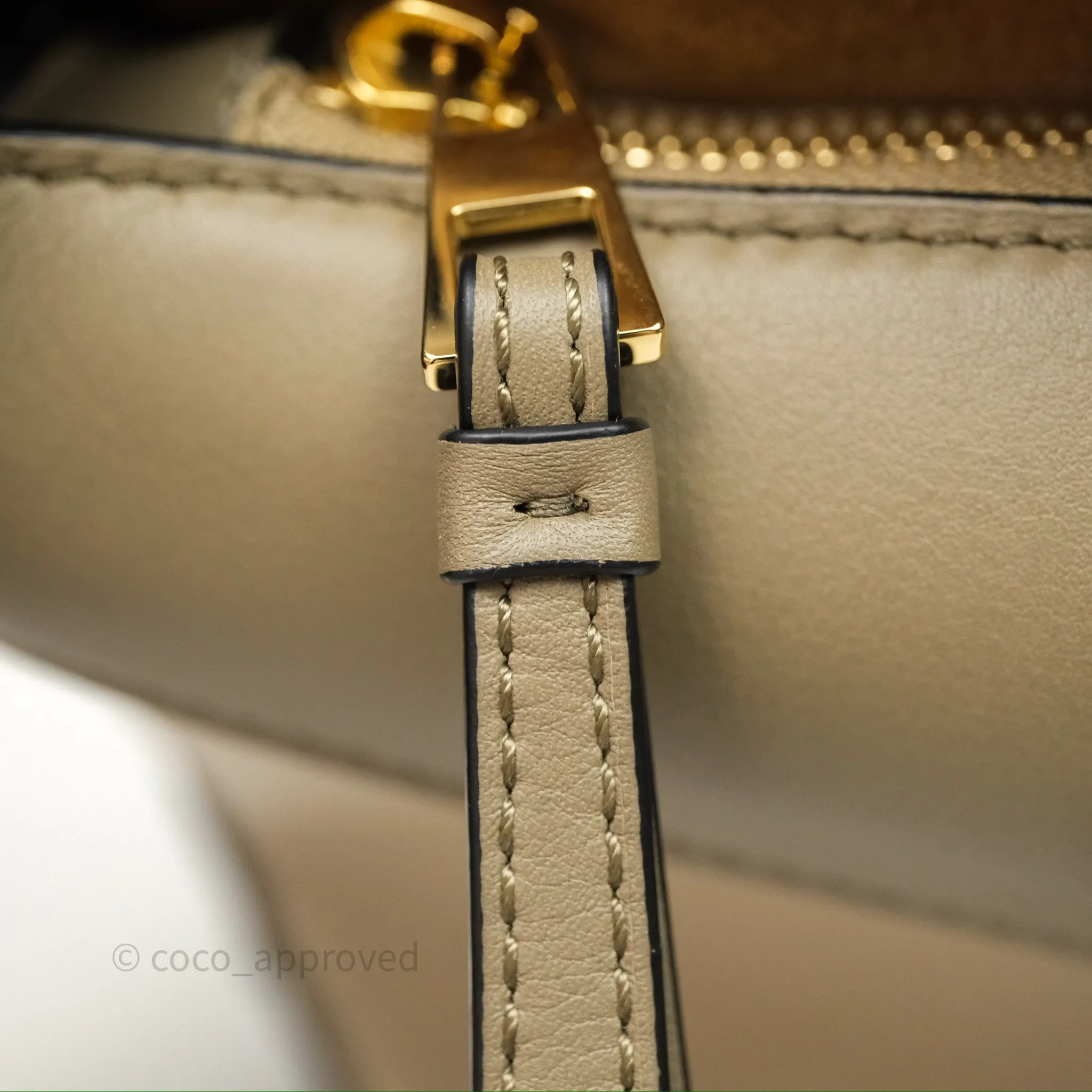 Loewe Small Puzzle Edge Bag Laurel Green/Light Oat Calfskin