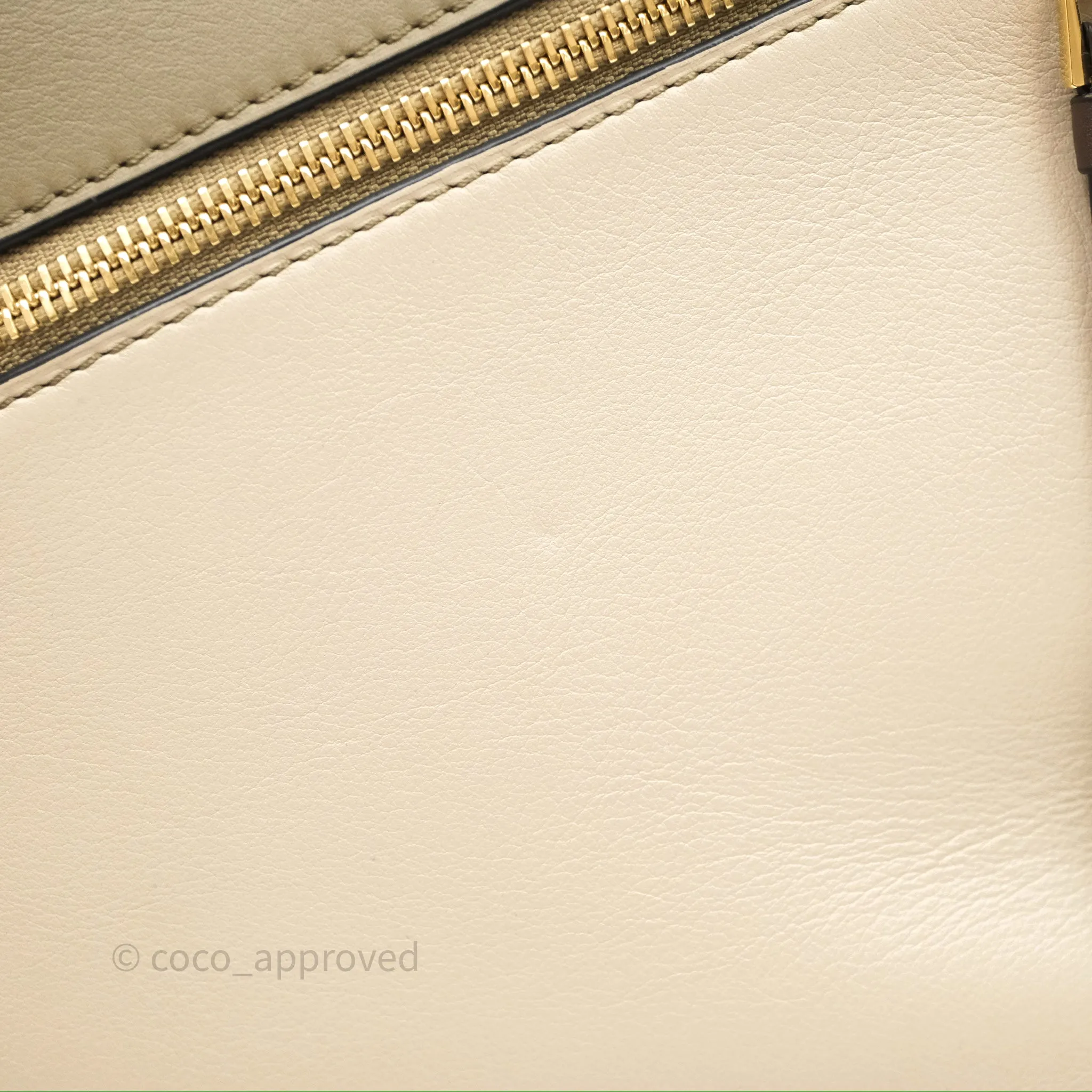 Loewe Small Puzzle Edge Bag Laurel Green/Light Oat Calfskin