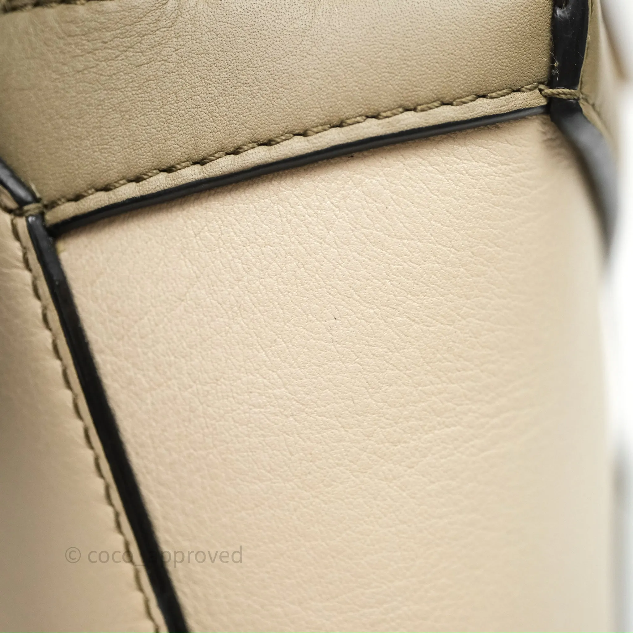 Loewe Small Puzzle Edge Bag Laurel Green/Light Oat Calfskin