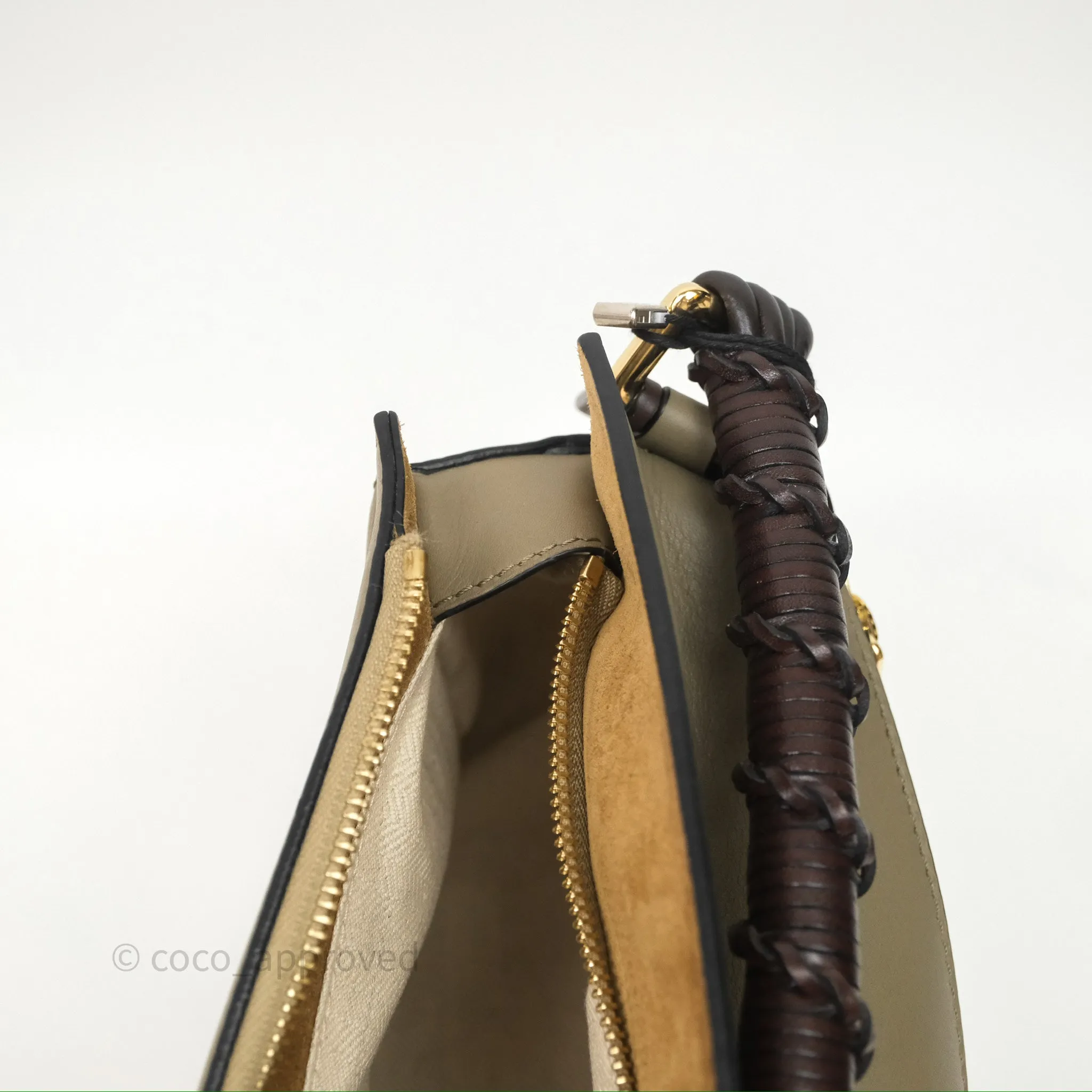 Loewe Small Puzzle Edge Bag Laurel Green/Light Oat Calfskin