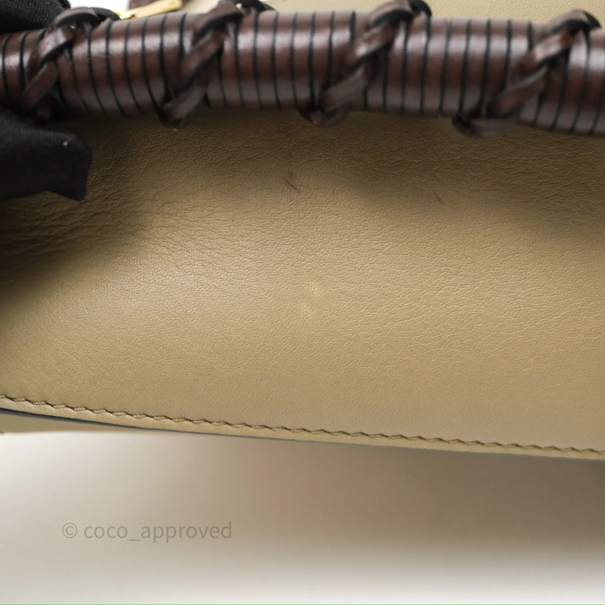 Loewe Small Puzzle Edge Bag Laurel Green/Light Oat Calfskin