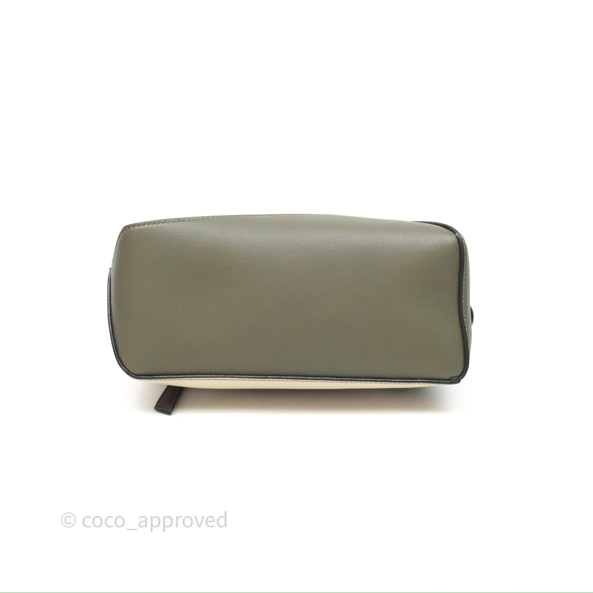 Loewe Small Puzzle Edge Bag Laurel Green/Light Oat Calfskin