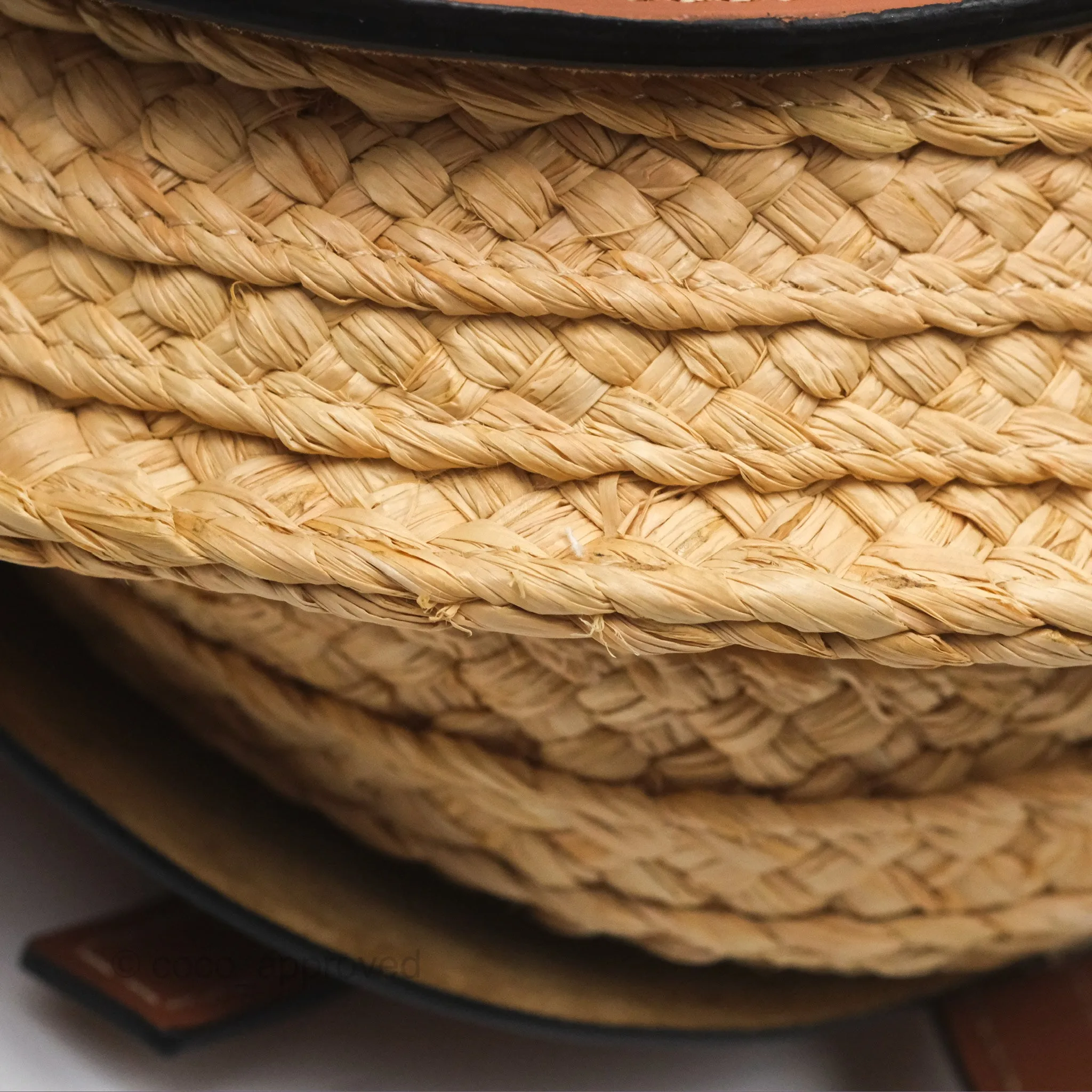 Loewe Small Raffia Gate Bag Smooth Calfskin in Tan