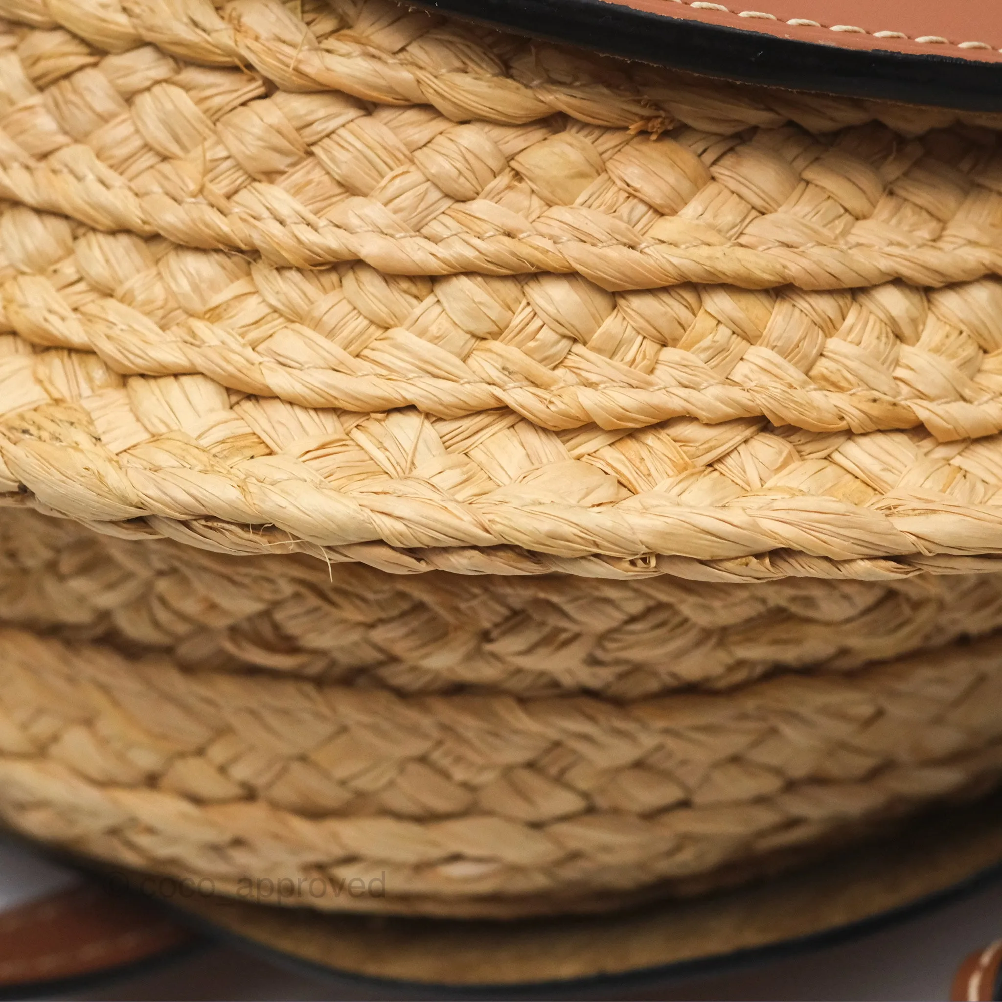 Loewe Small Raffia Gate Bag Smooth Calfskin in Tan
