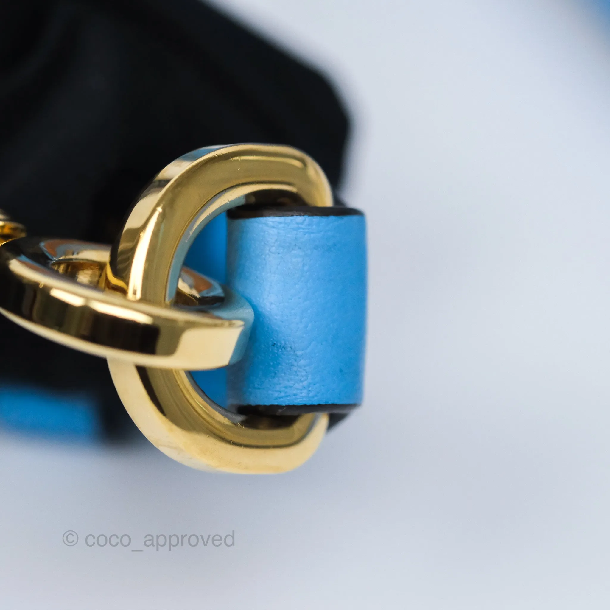 Loewe Small Rugby Puzzle Blue Tan Calfskin