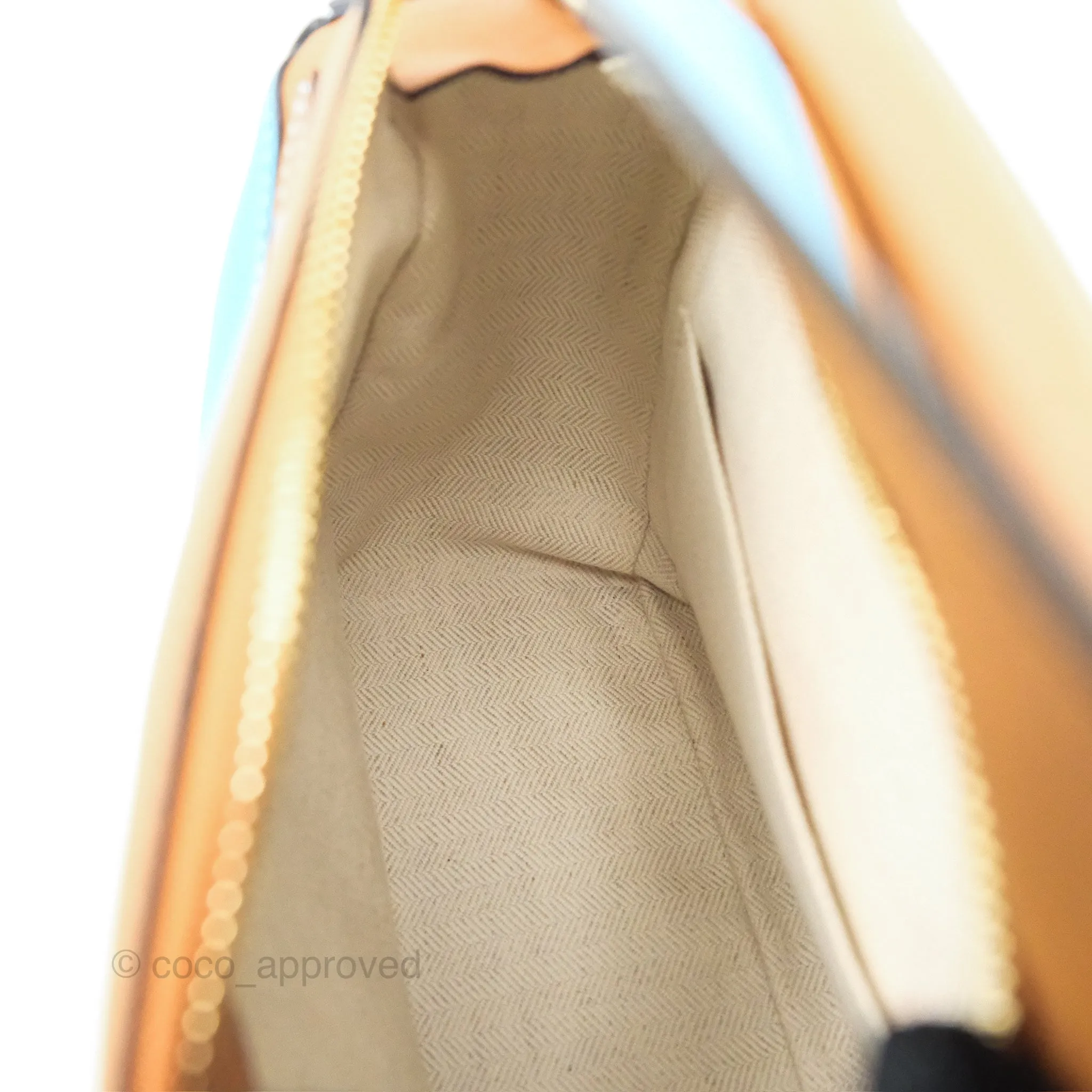 Loewe Small Rugby Puzzle Blue Tan Calfskin