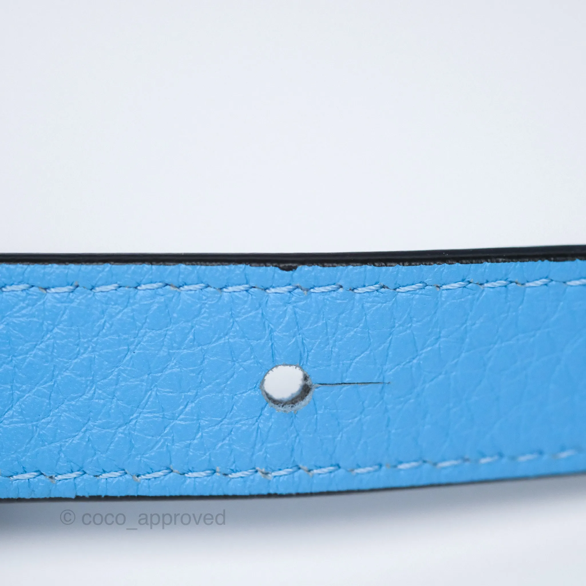 Loewe Small Rugby Puzzle Blue Tan Calfskin