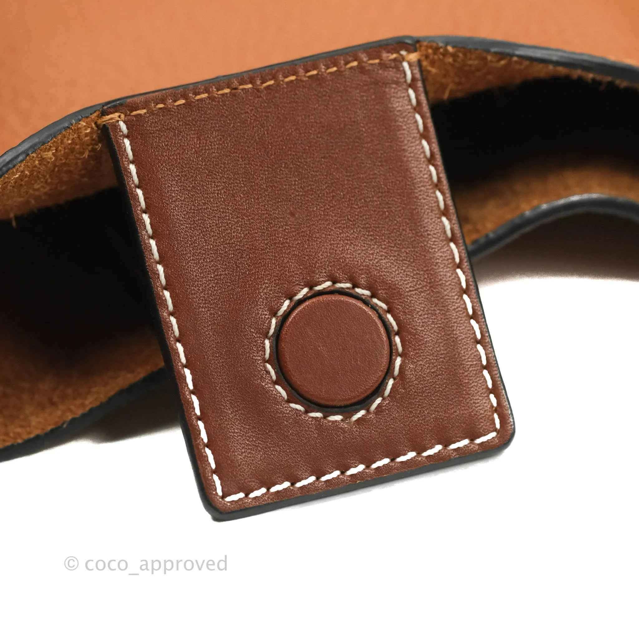 Loewe Vertical Strap Tote Tan Grained Leather