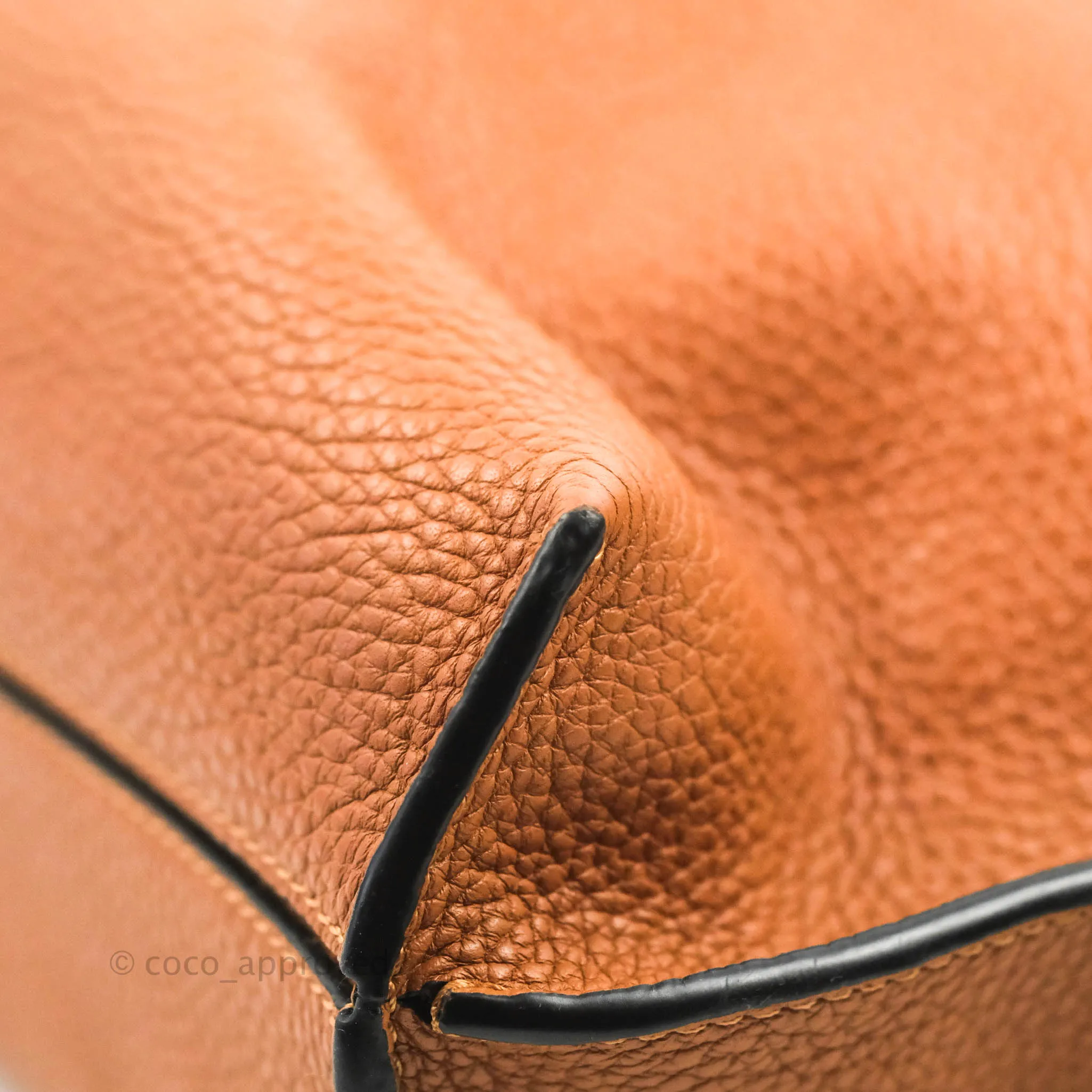 Loewe Vertical Strap Tote Tan Grained Leather