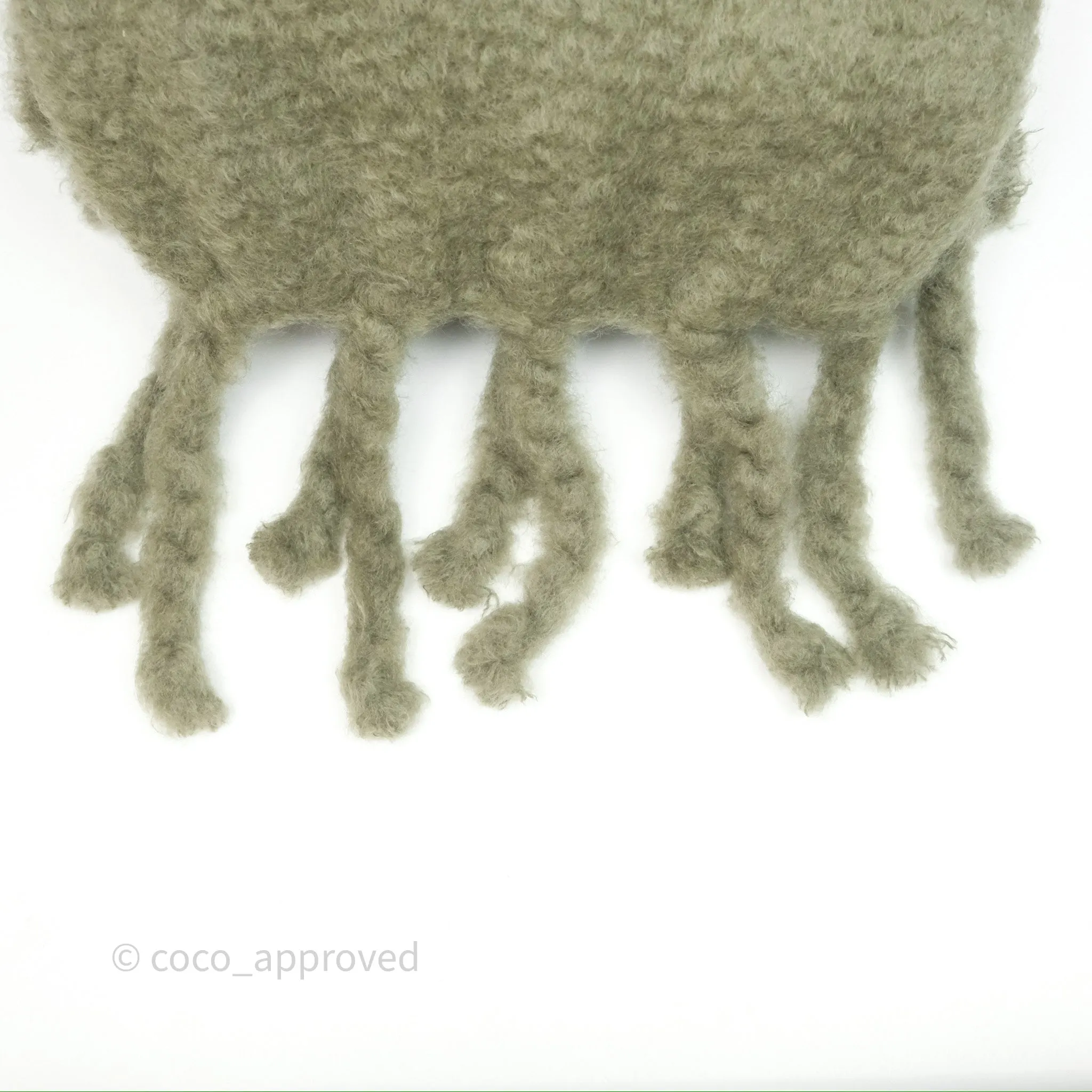 Loewe Wool Blend Cashmere Scarf Green