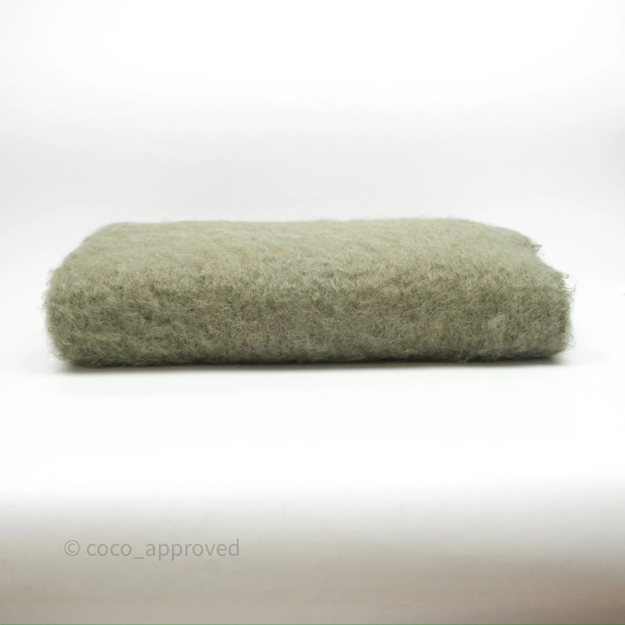 Loewe Wool Blend Cashmere Scarf Green