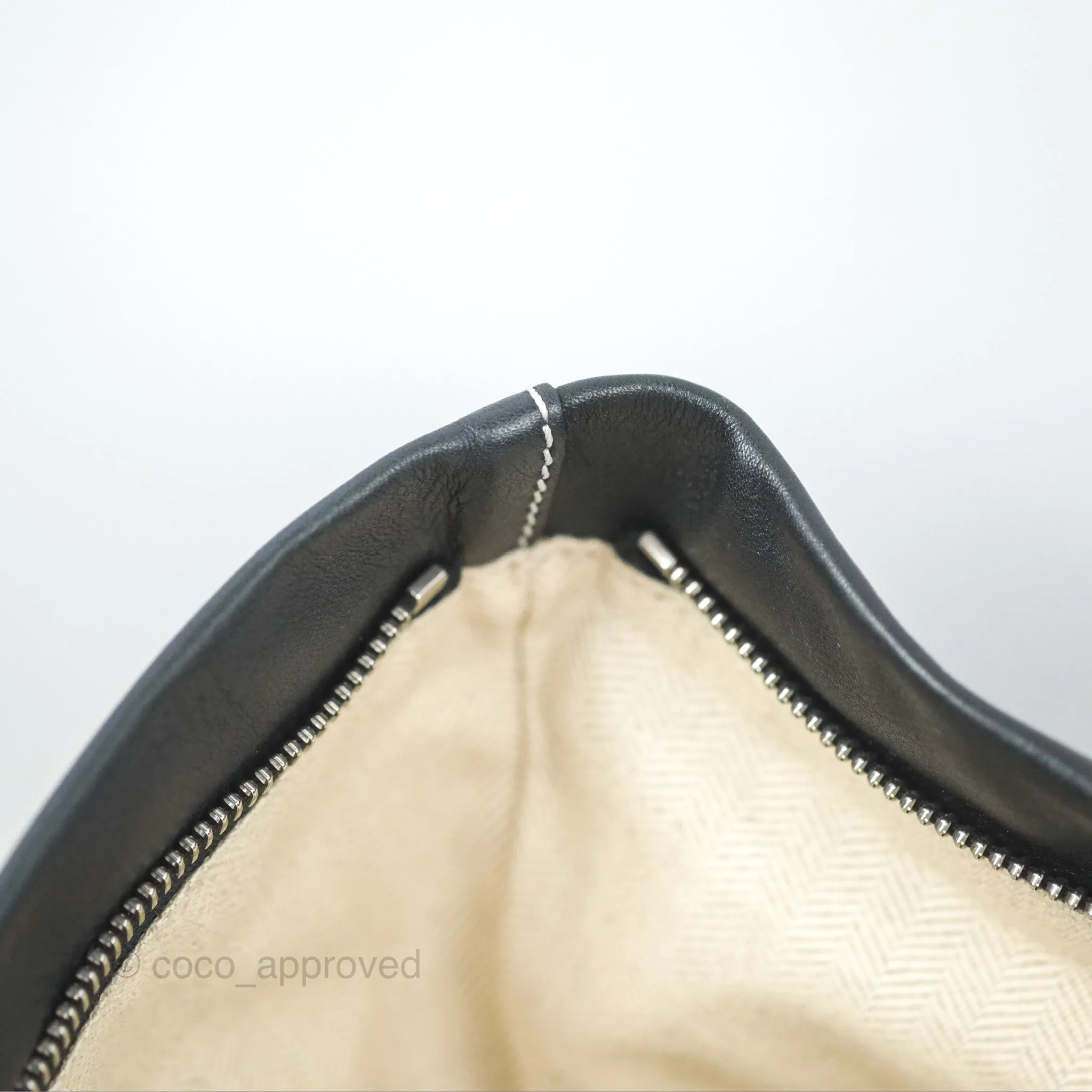 Loewe Woven Basket Bag Black Leather Natural Palm Leaf