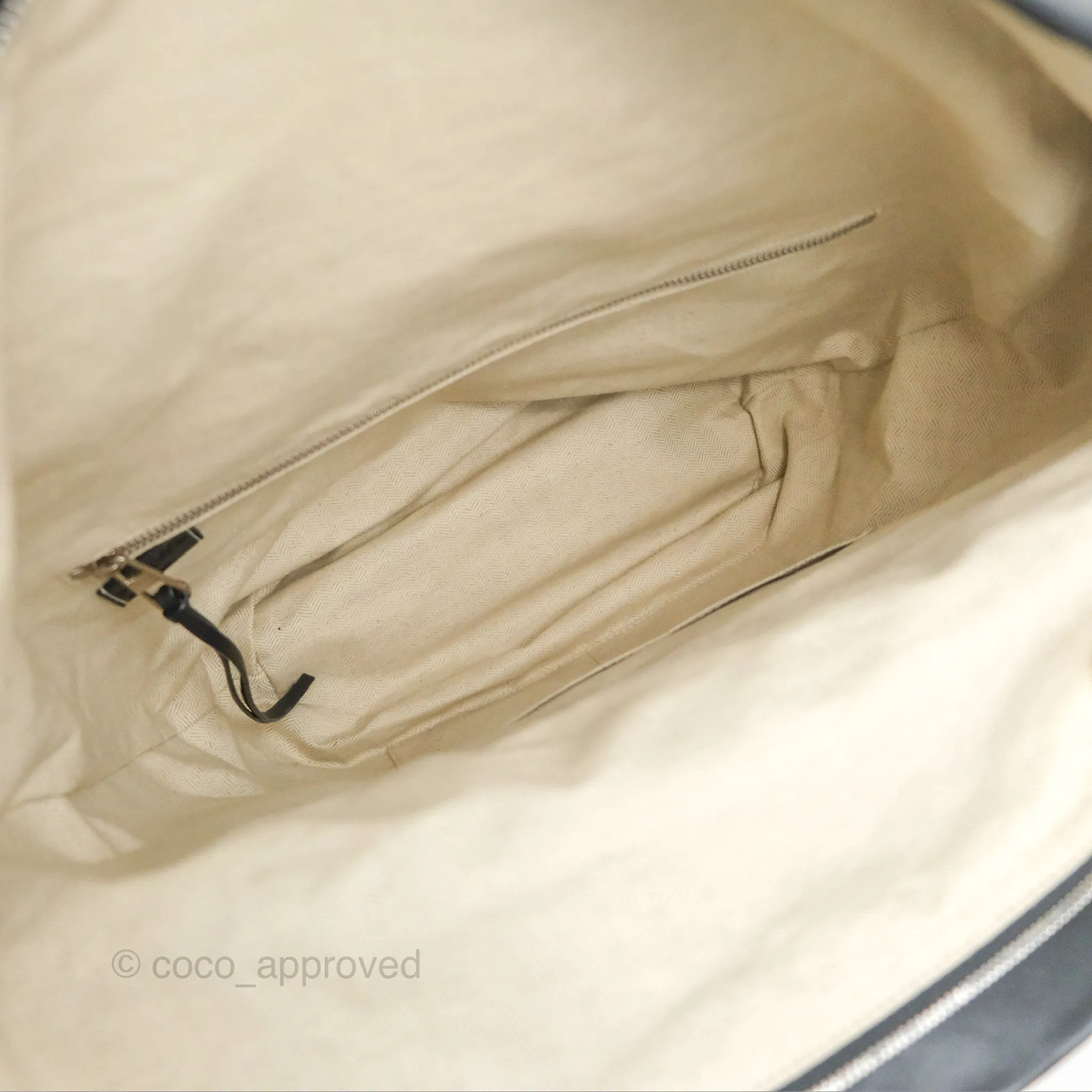 Loewe Woven Basket Bag Black Leather Natural Palm Leaf