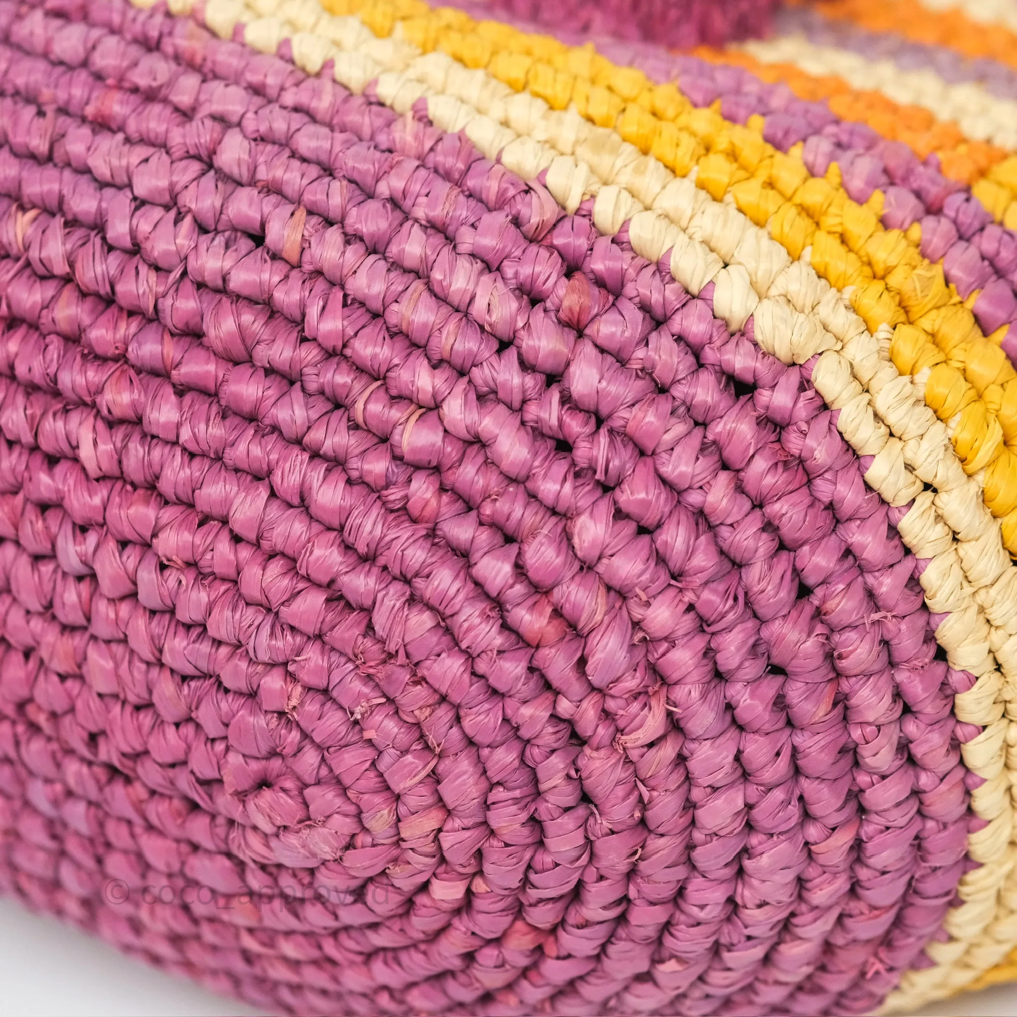 Loewe x Paula's Ibiza Slit Mini Rainbow Raffia Bag