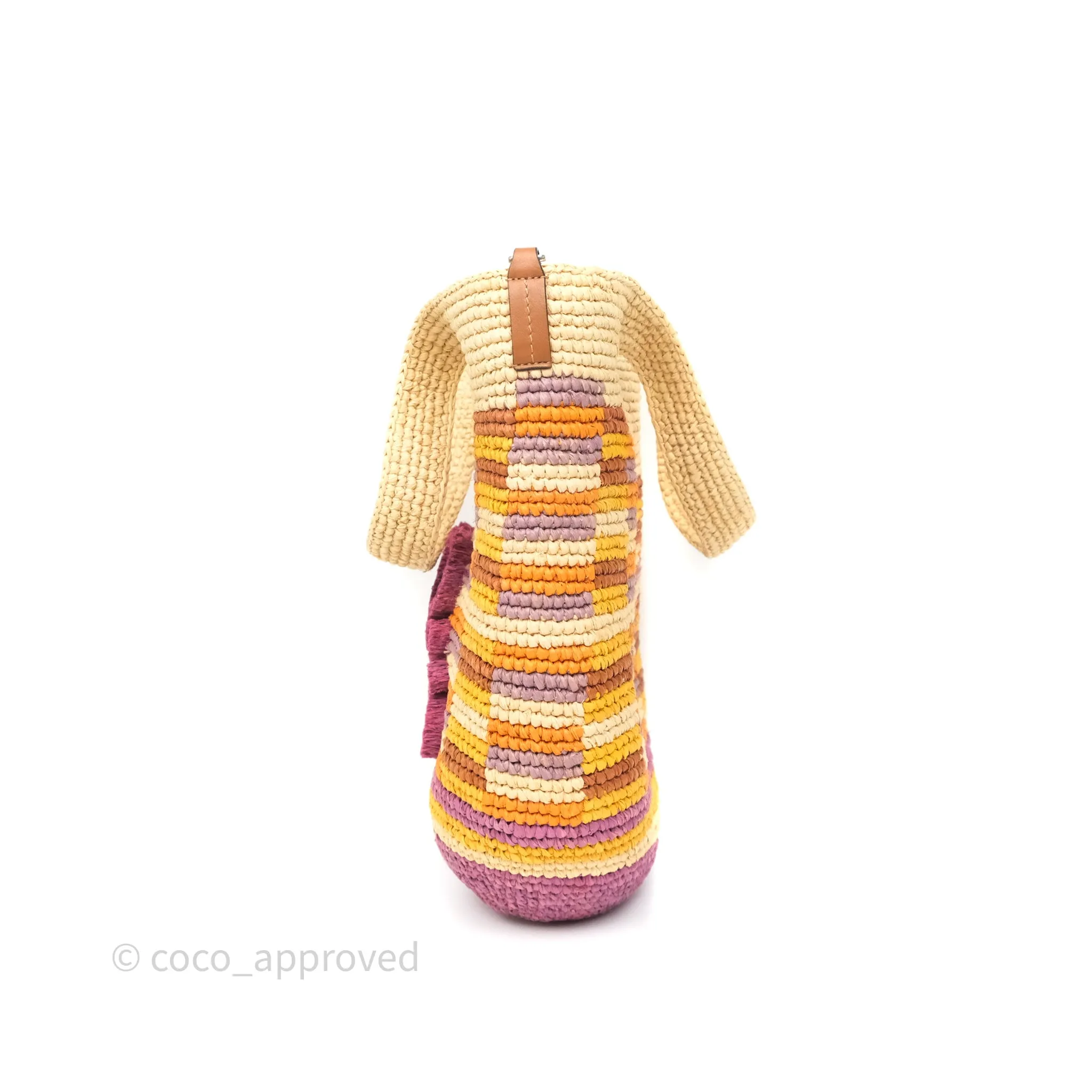Loewe x Paula's Ibiza Slit Mini Rainbow Raffia Bag