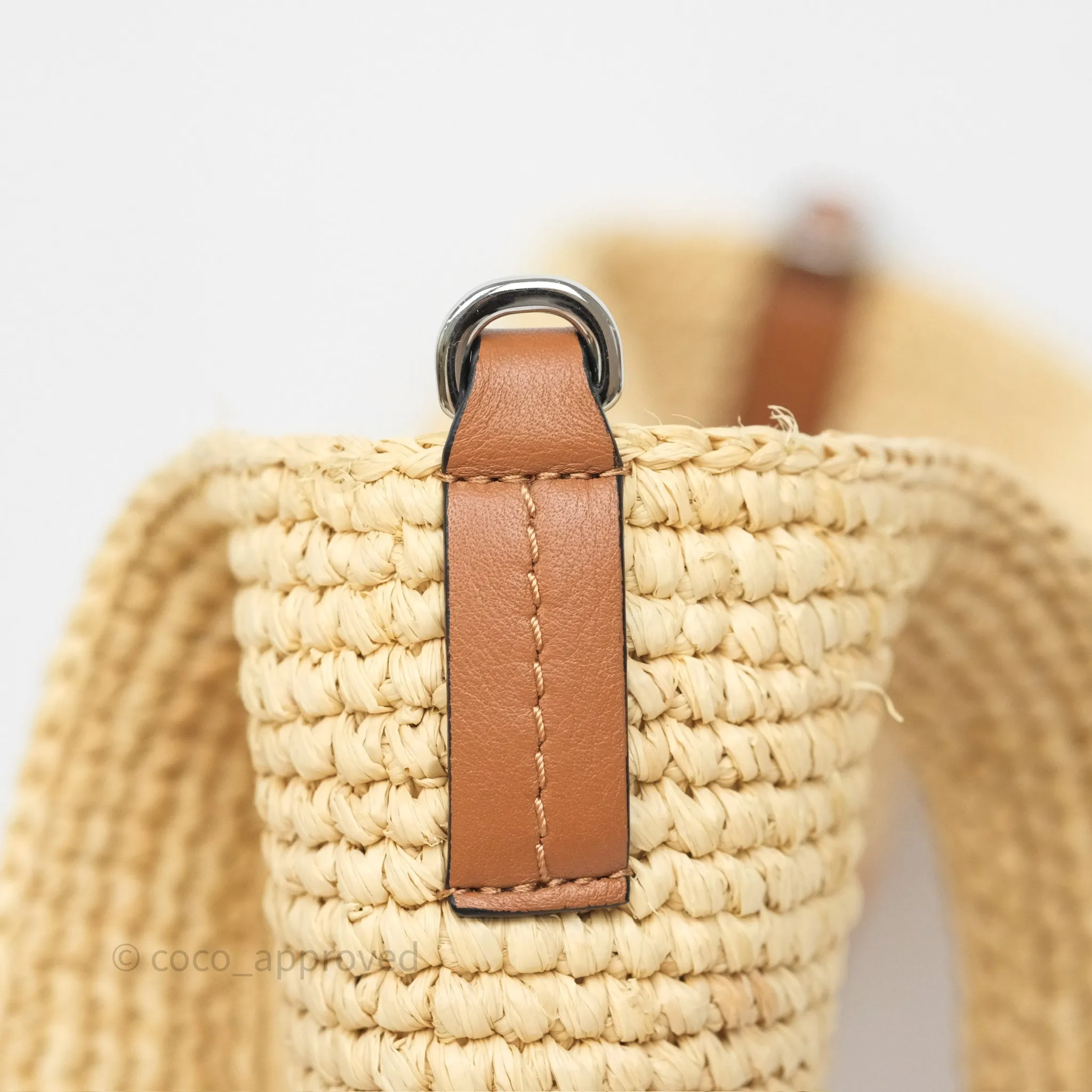 Loewe x Paula's Ibiza Slit Mini Rainbow Raffia Bag