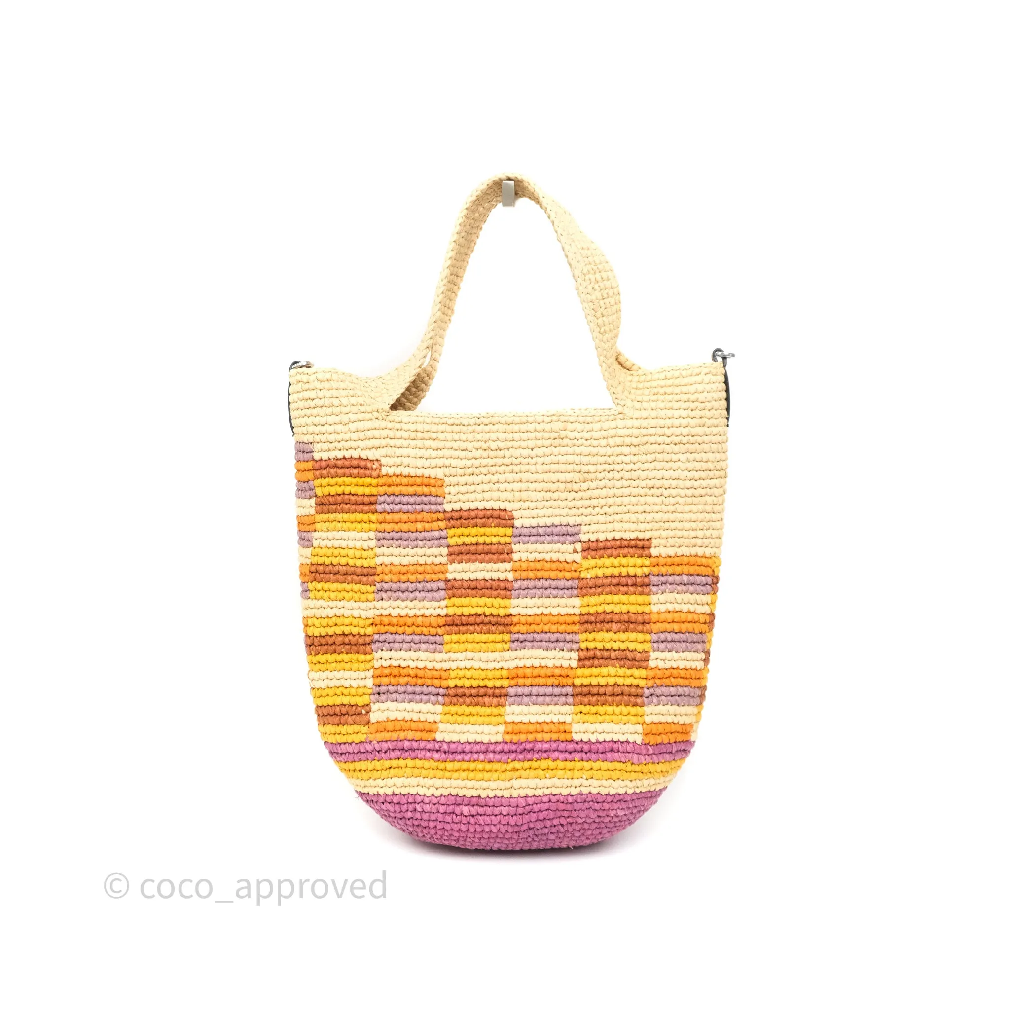 Loewe x Paula's Ibiza Slit Mini Rainbow Raffia Bag