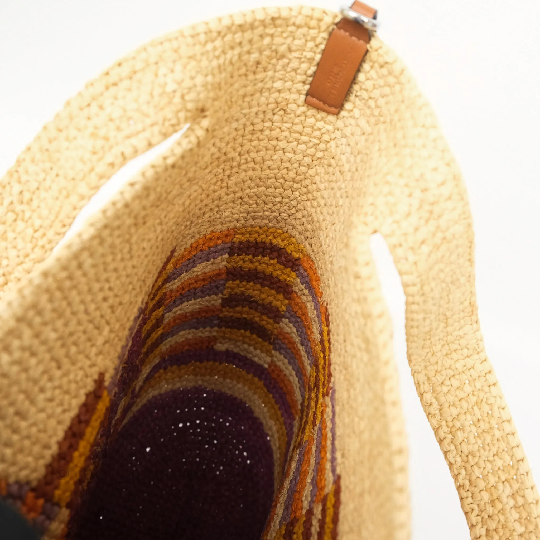 Loewe x Paula's Ibiza Slit Mini Rainbow Raffia Bag