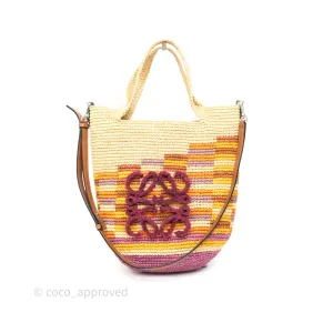 Loewe x Paula's Ibiza Slit Mini Rainbow Raffia Bag