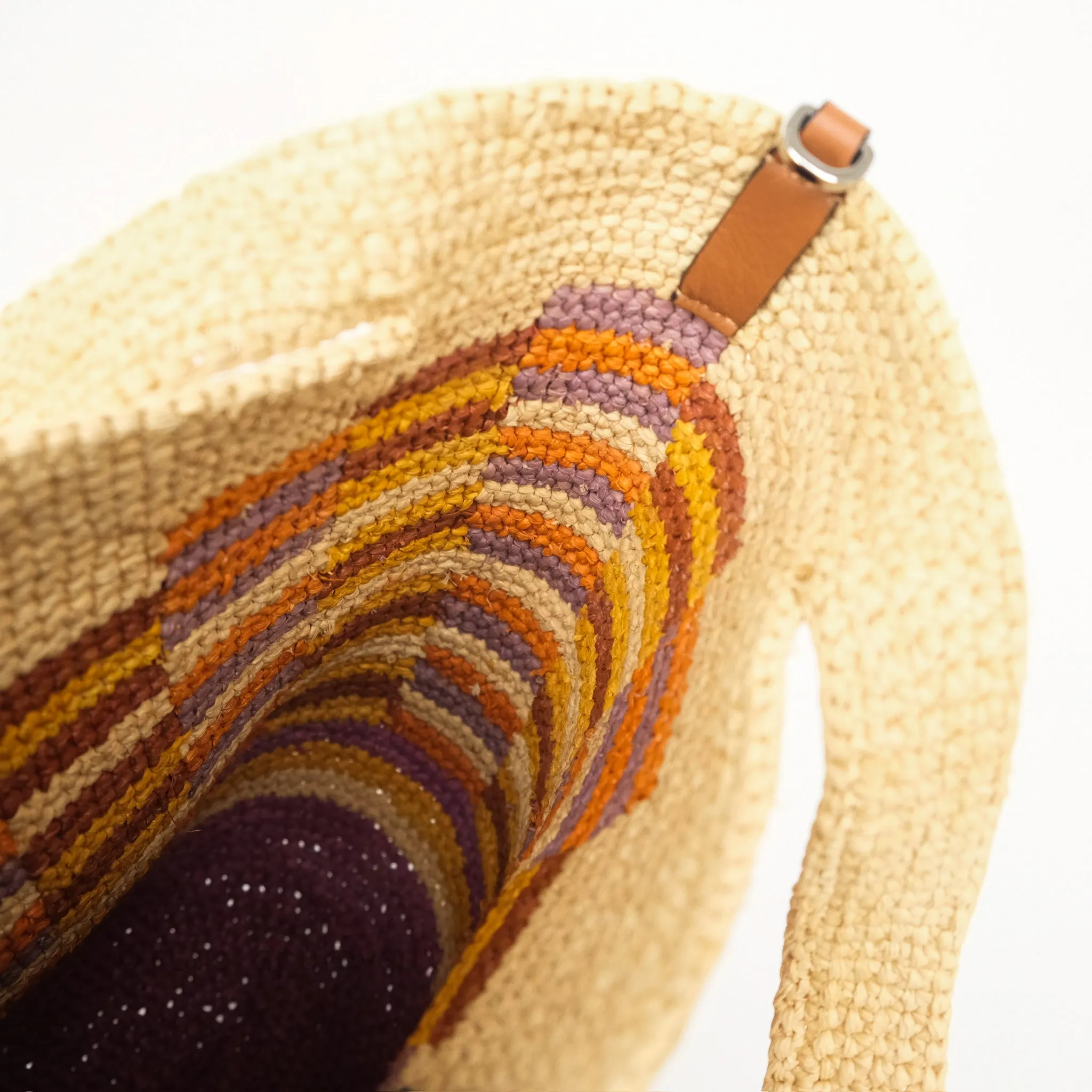 Loewe x Paula's Ibiza Slit Mini Rainbow Raffia Bag