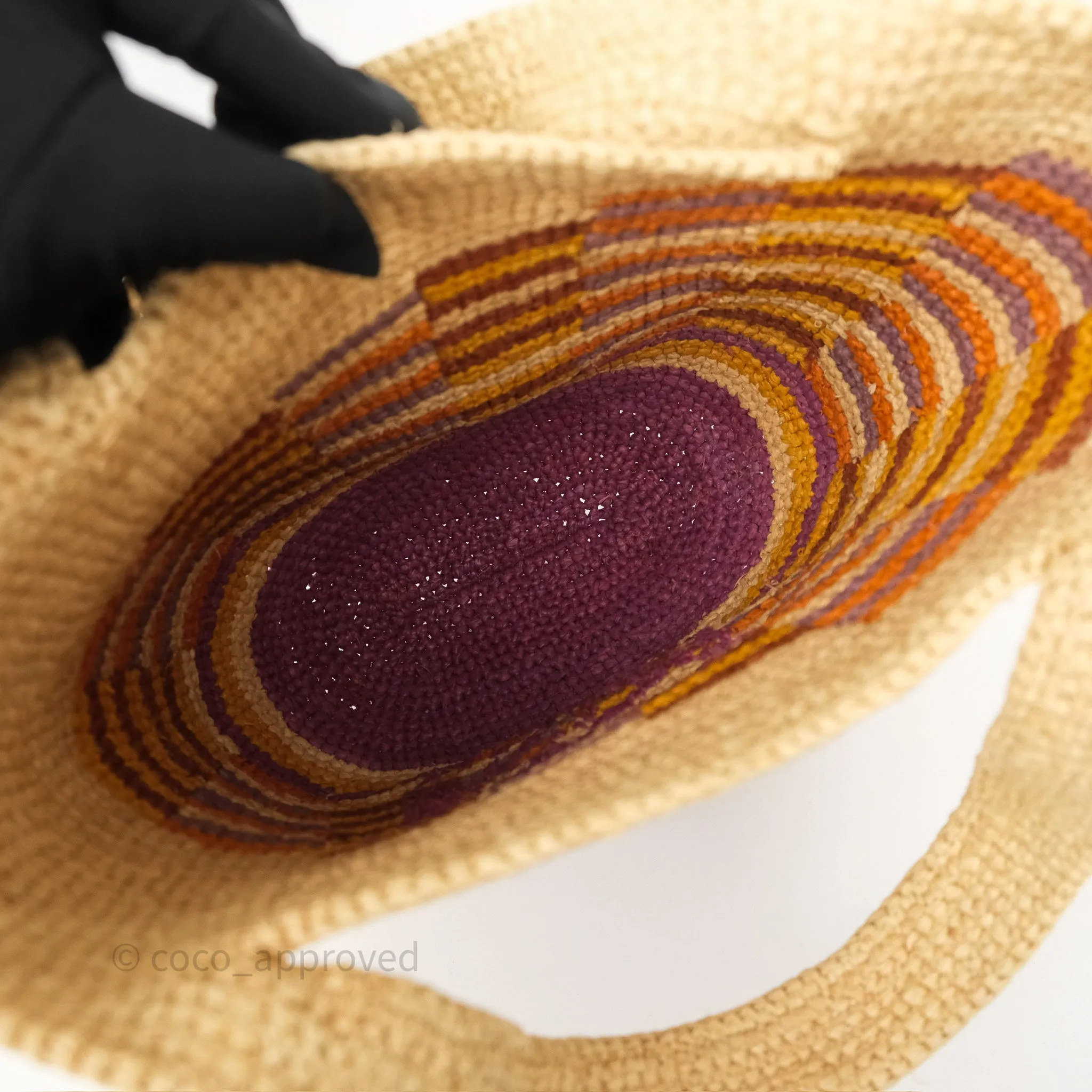 Loewe x Paula's Ibiza Slit Mini Rainbow Raffia Bag