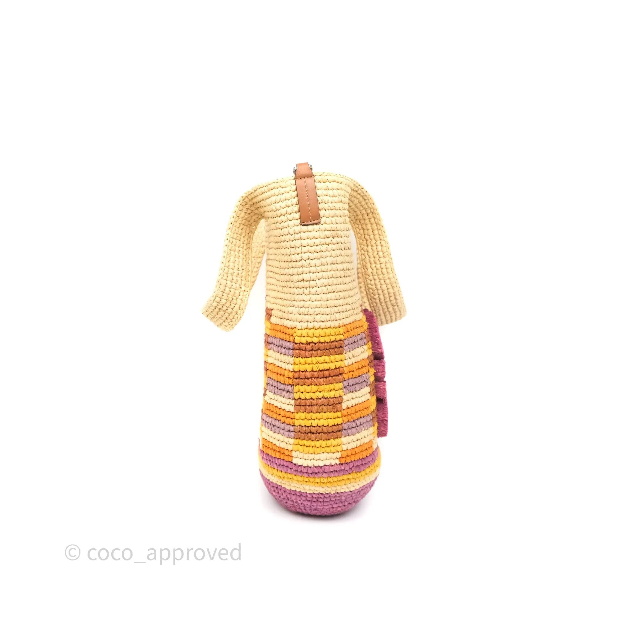 Loewe x Paula's Ibiza Slit Mini Rainbow Raffia Bag
