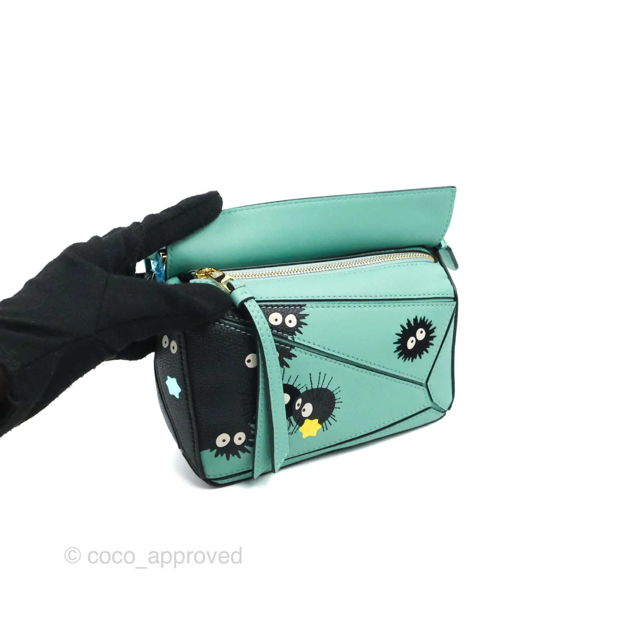 Loewe x Spirited Away Mini Puzzle Mint Calfskin