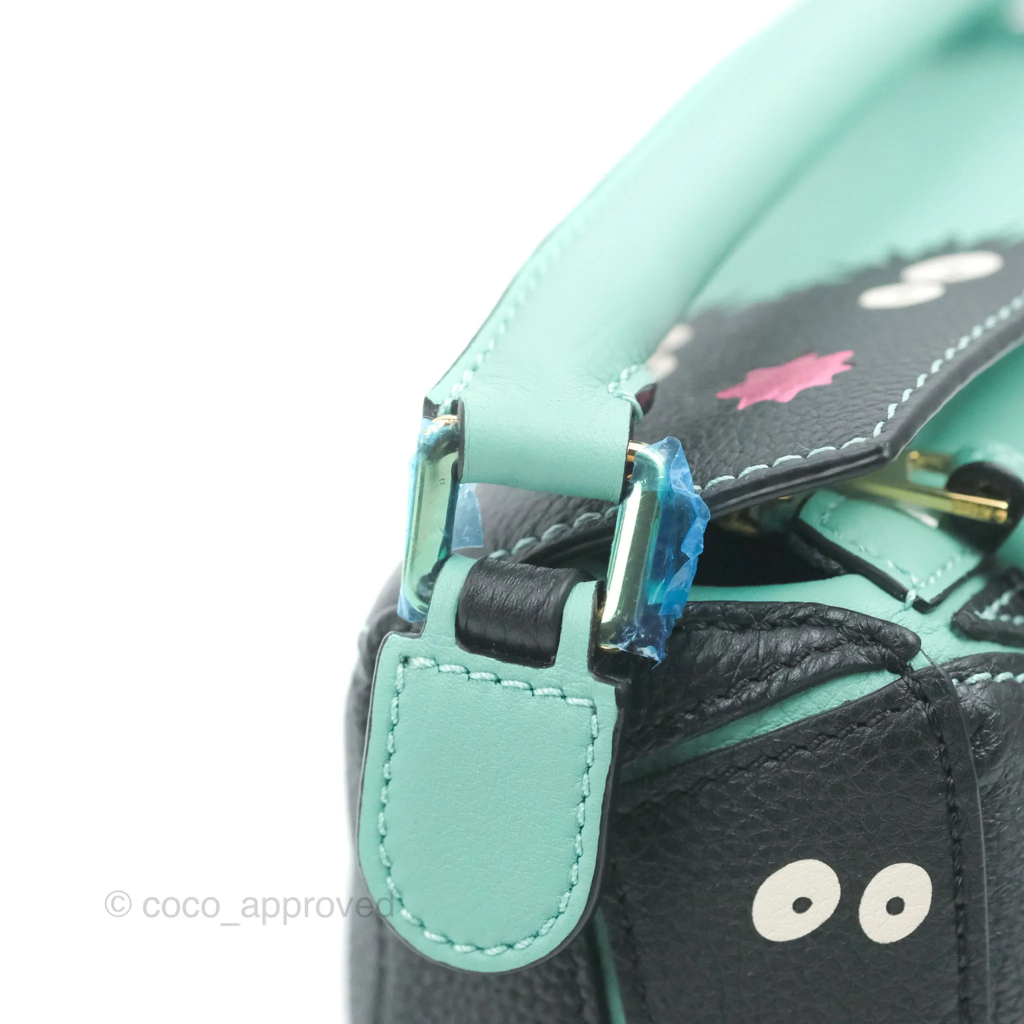 Loewe x Spirited Away Mini Puzzle Mint Calfskin