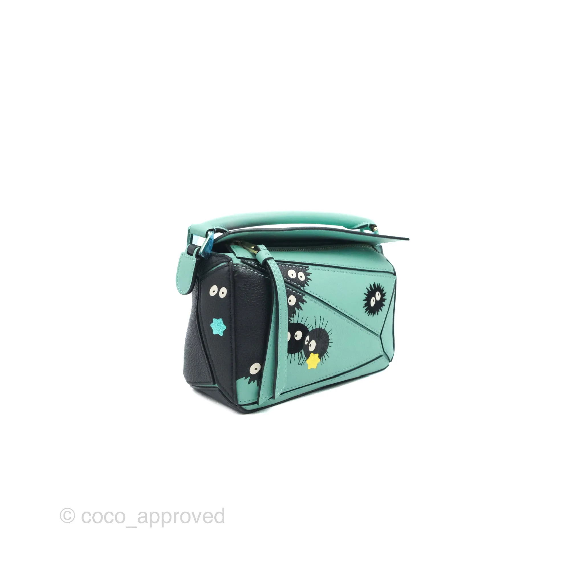 Loewe x Spirited Away Mini Puzzle Mint Calfskin