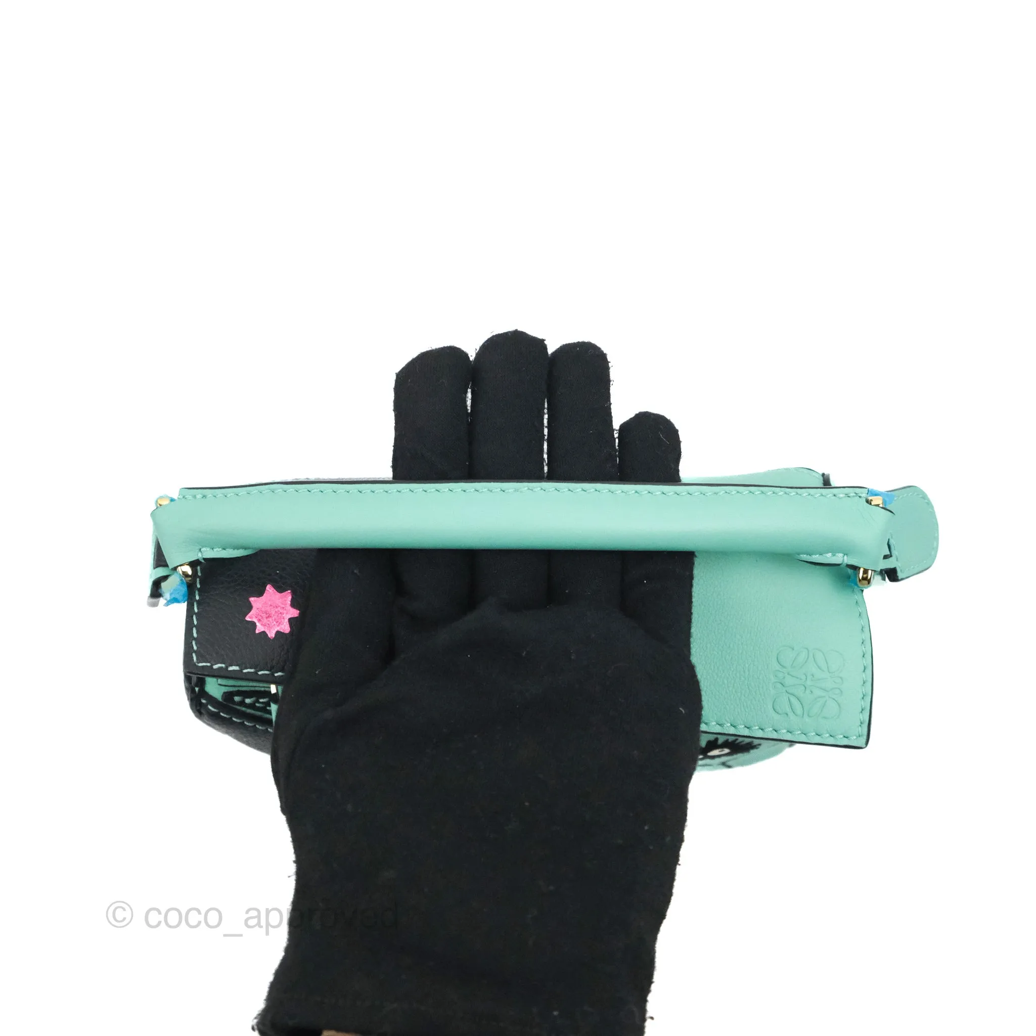 Loewe x Spirited Away Mini Puzzle Mint Calfskin