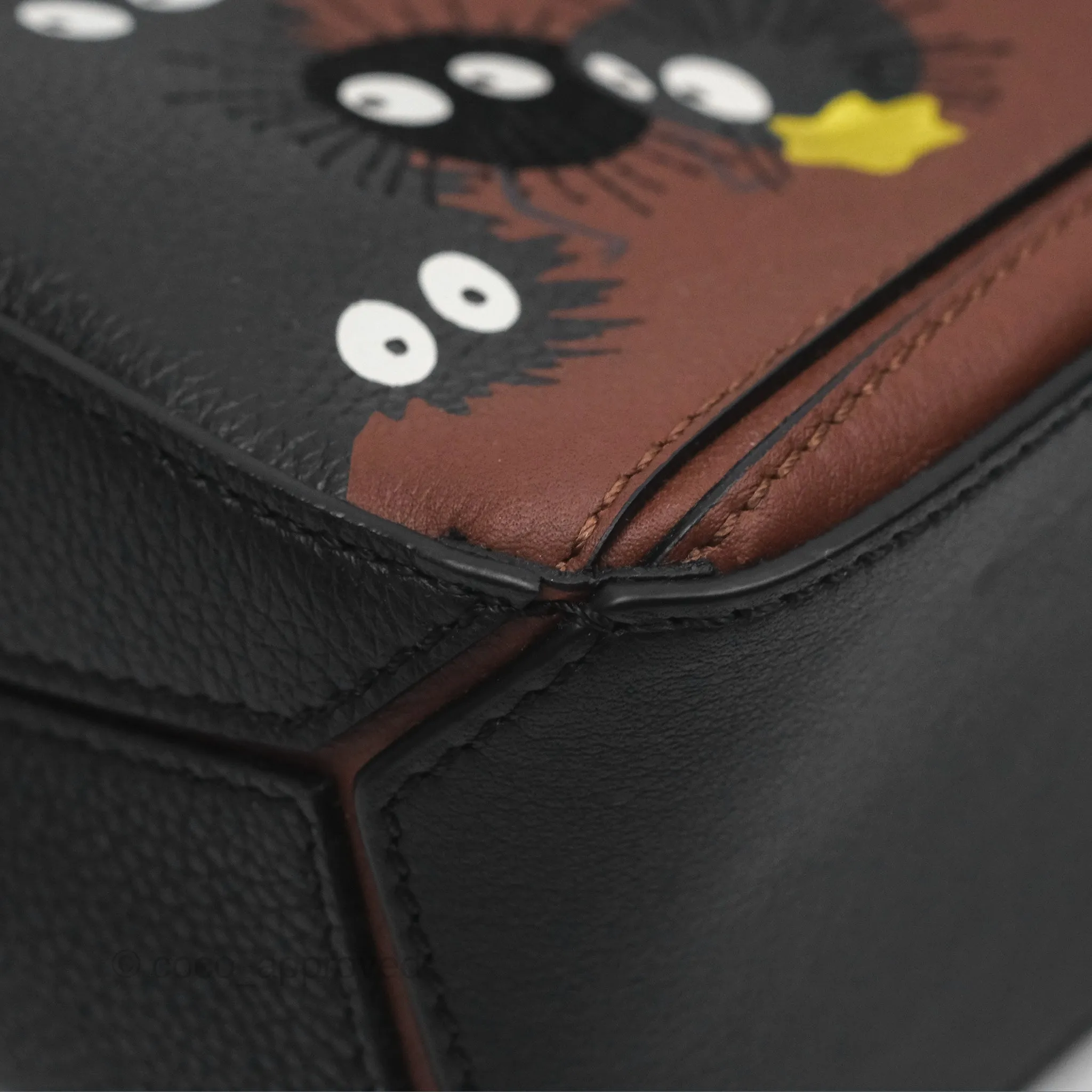 Loewe X Studio Ghibli Spirited Away Mini Puzzle Brown Calfskin