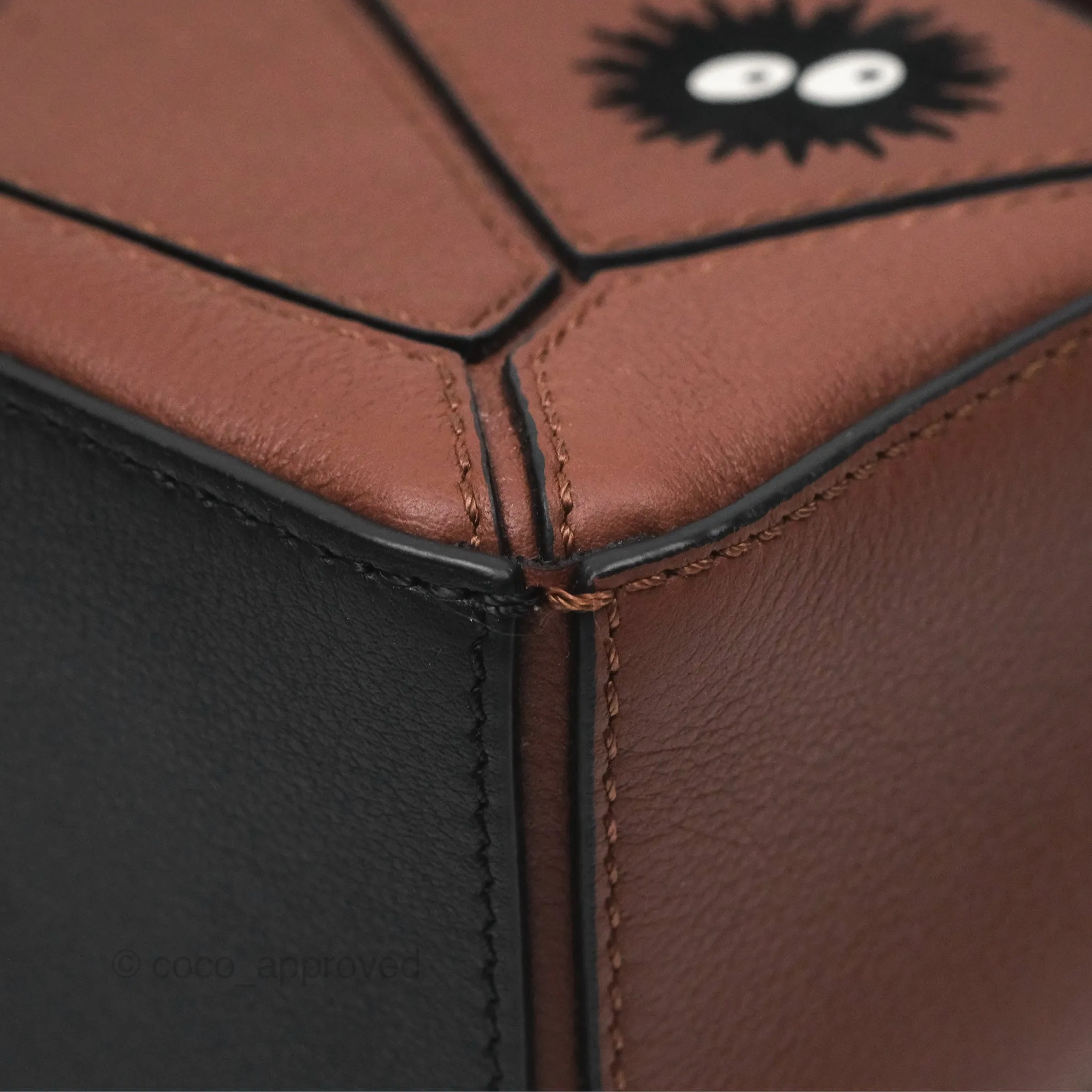 Loewe X Studio Ghibli Spirited Away Mini Puzzle Brown Calfskin