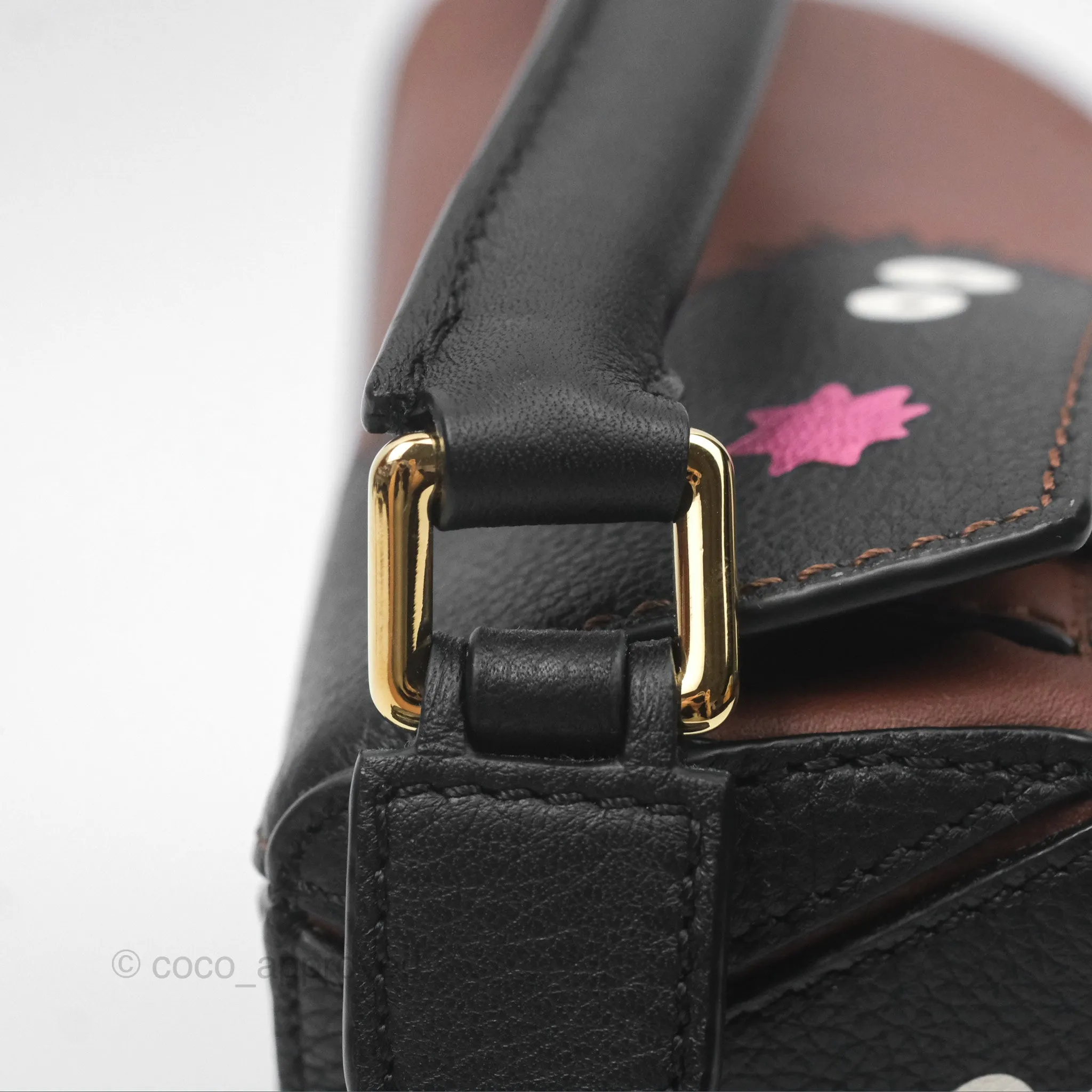 Loewe X Studio Ghibli Spirited Away Mini Puzzle Brown Calfskin