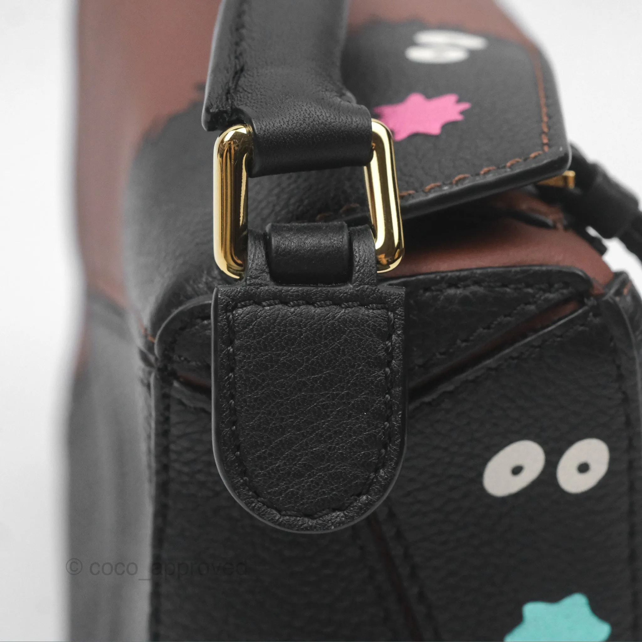 Loewe X Studio Ghibli Spirited Away Mini Puzzle Brown Calfskin