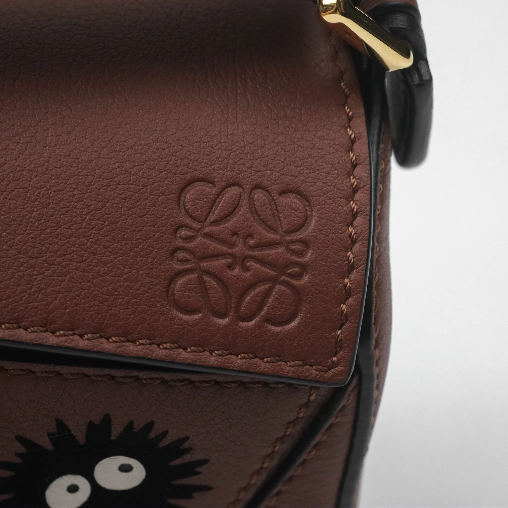 Loewe X Studio Ghibli Spirited Away Mini Puzzle Brown Calfskin