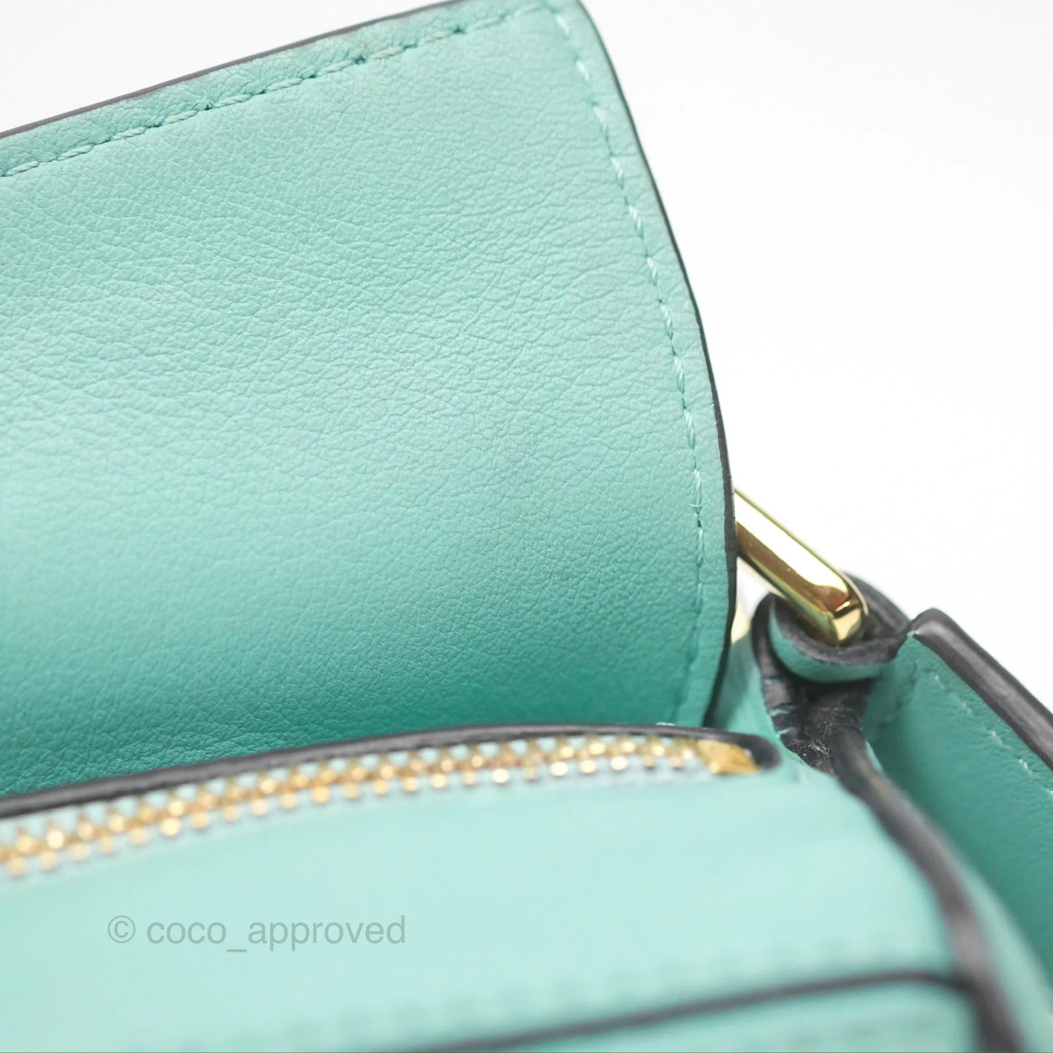Loewe x Studio Ghibli Spirited Away Mini Puzzle Mint Calfskin
