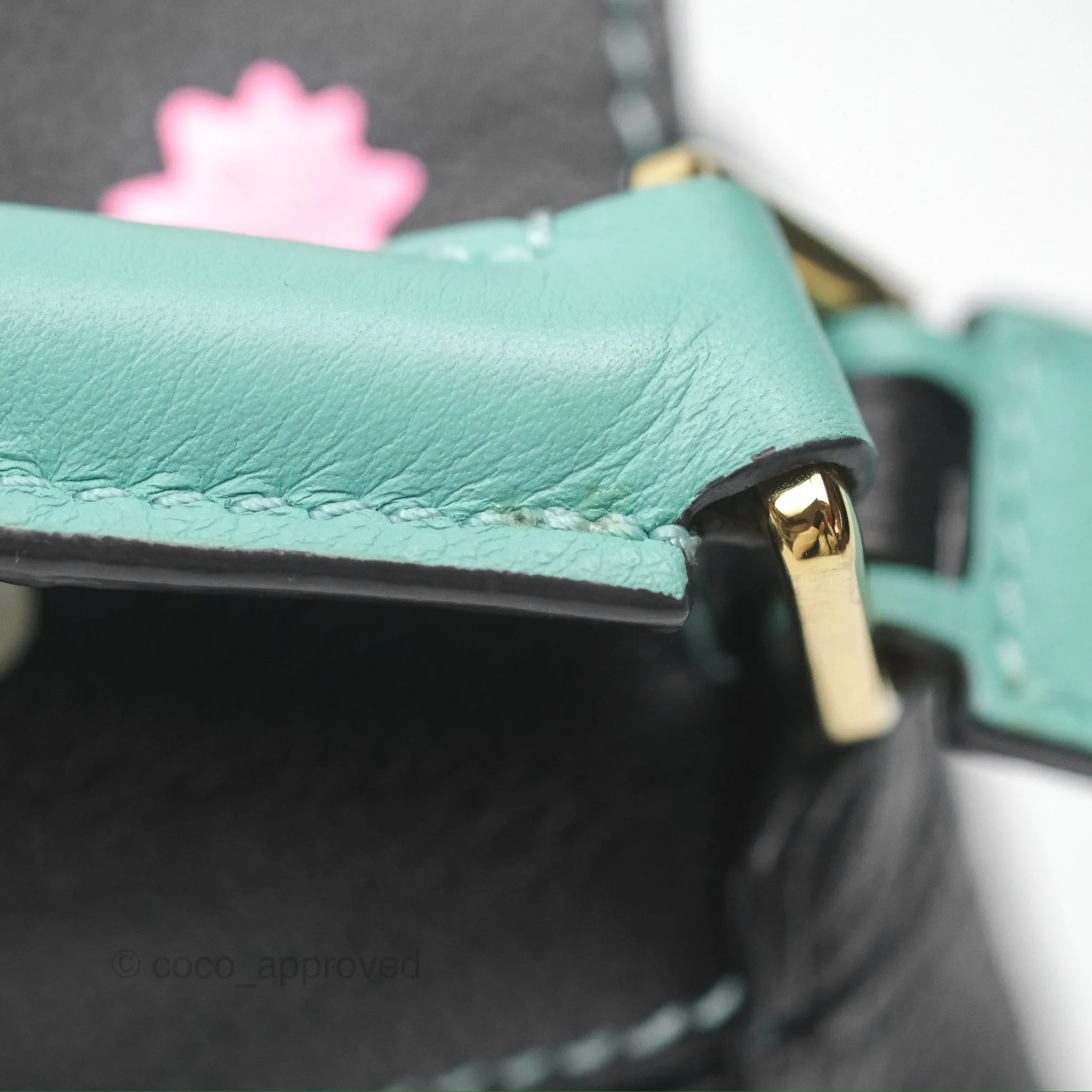 Loewe x Studio Ghibli Spirited Away Mini Puzzle Mint Calfskin