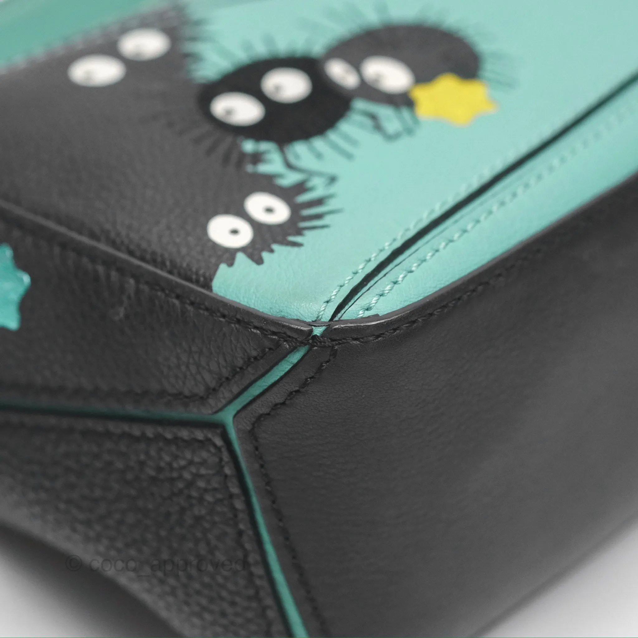 Loewe x Studio Ghibli Spirited Away Mini Puzzle Mint Calfskin