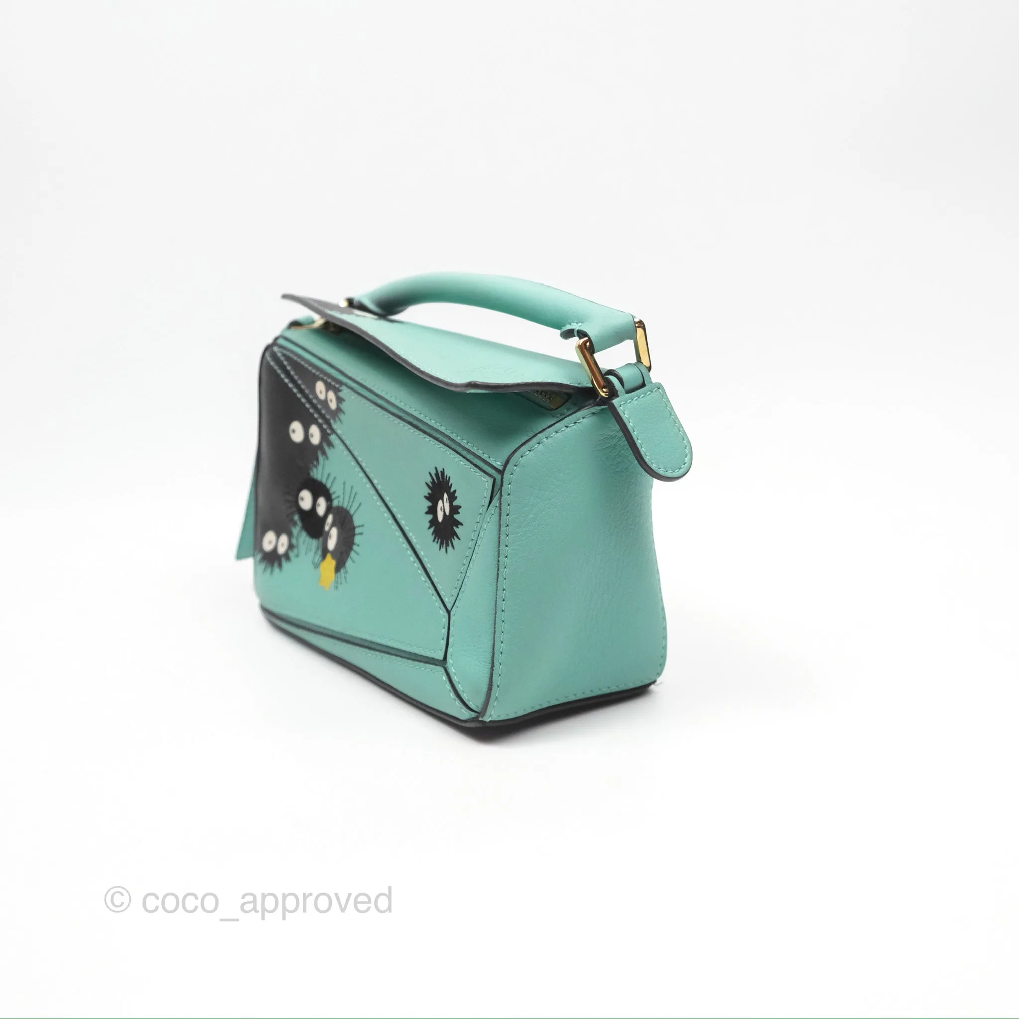 Loewe x Studio Ghibli Spirited Away Mini Puzzle Mint Calfskin