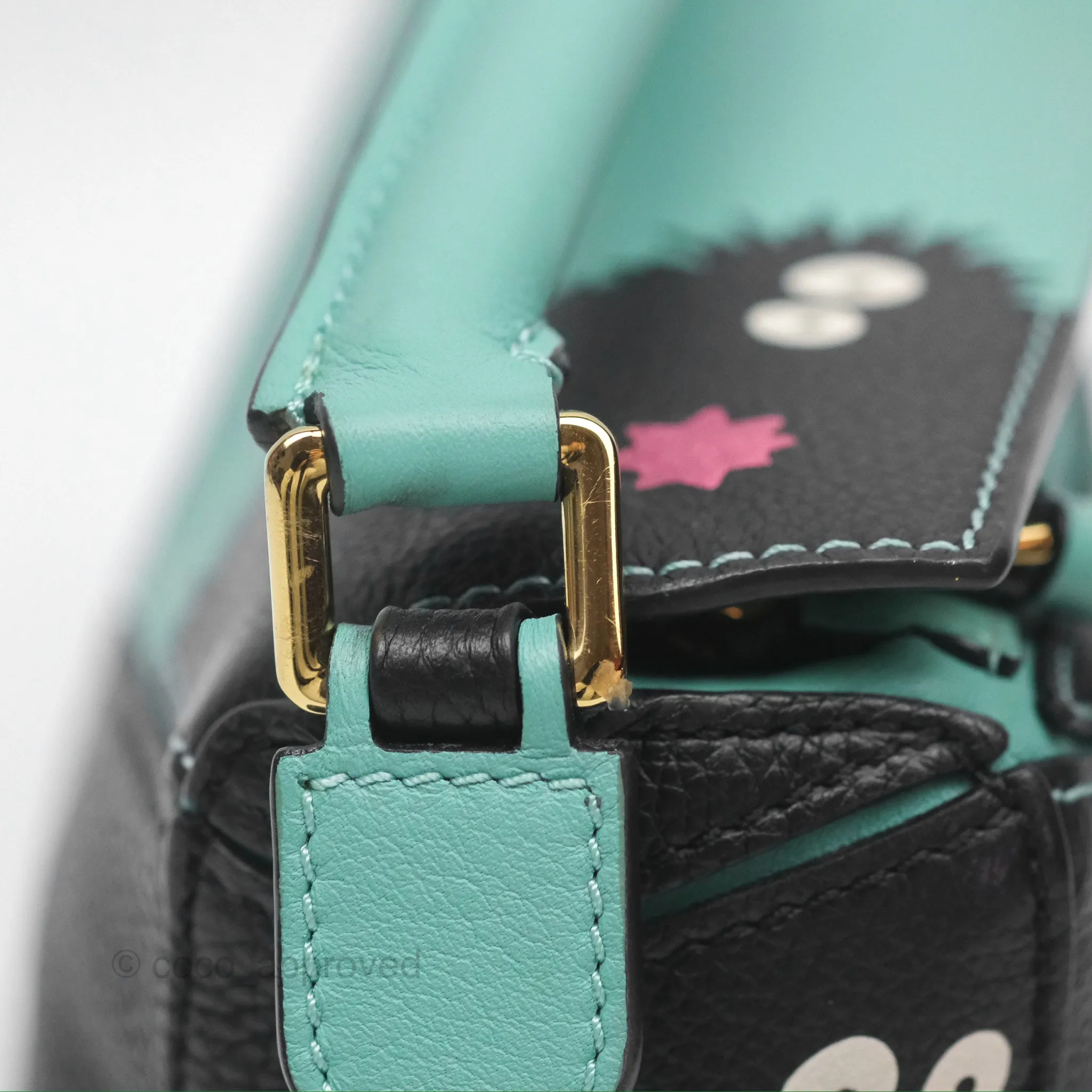 Loewe x Studio Ghibli Spirited Away Mini Puzzle Mint Calfskin