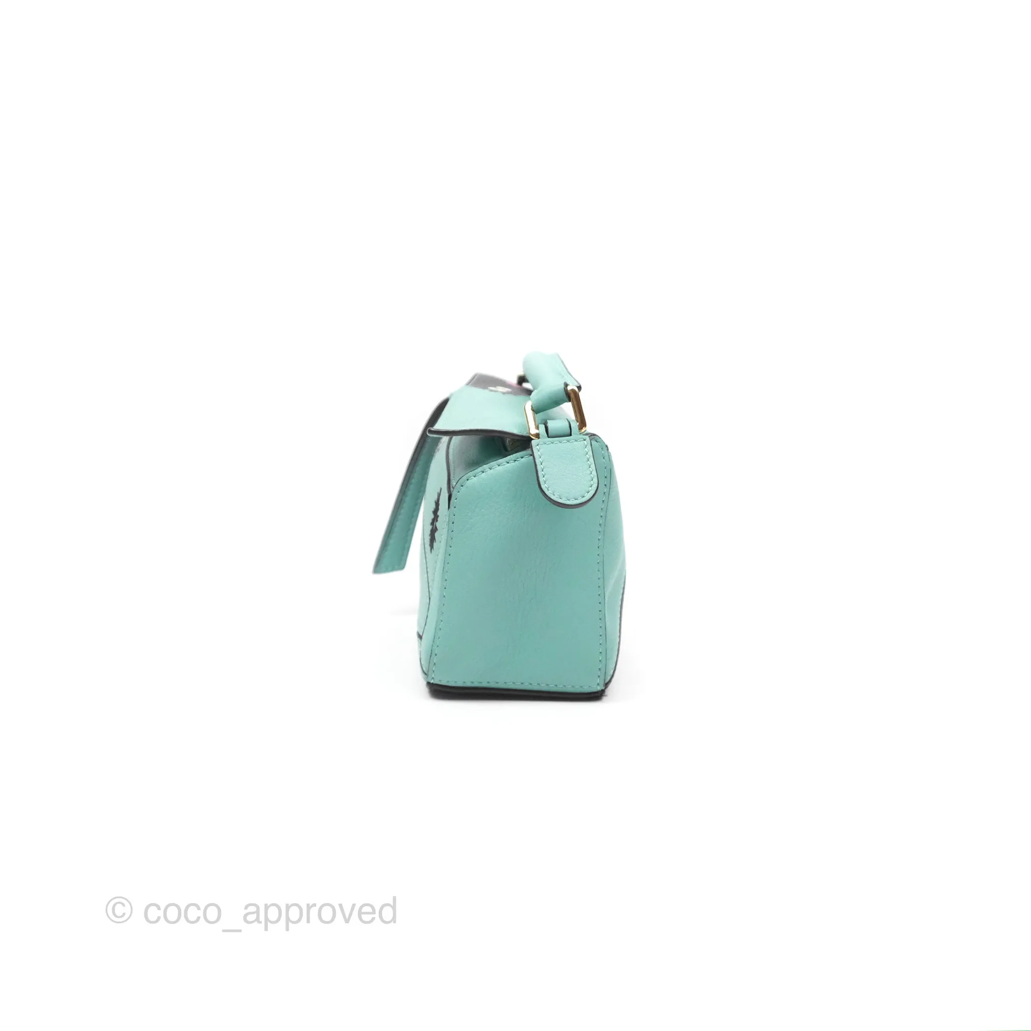 Loewe x Studio Ghibli Spirited Away Mini Puzzle Mint Calfskin
