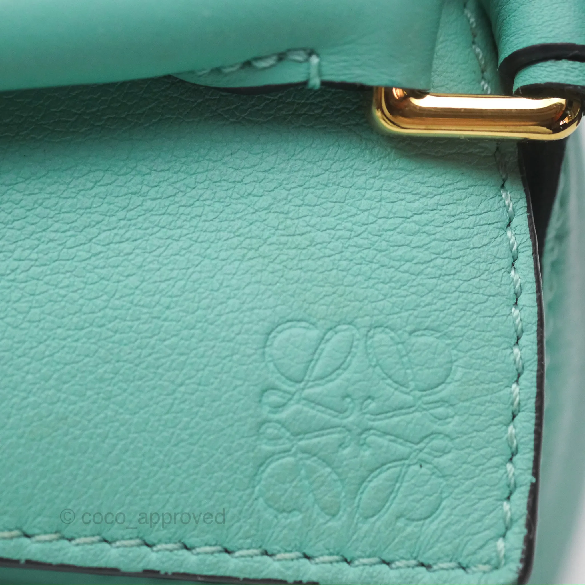 Loewe x Studio Ghibli Spirited Away Mini Puzzle Mint Calfskin