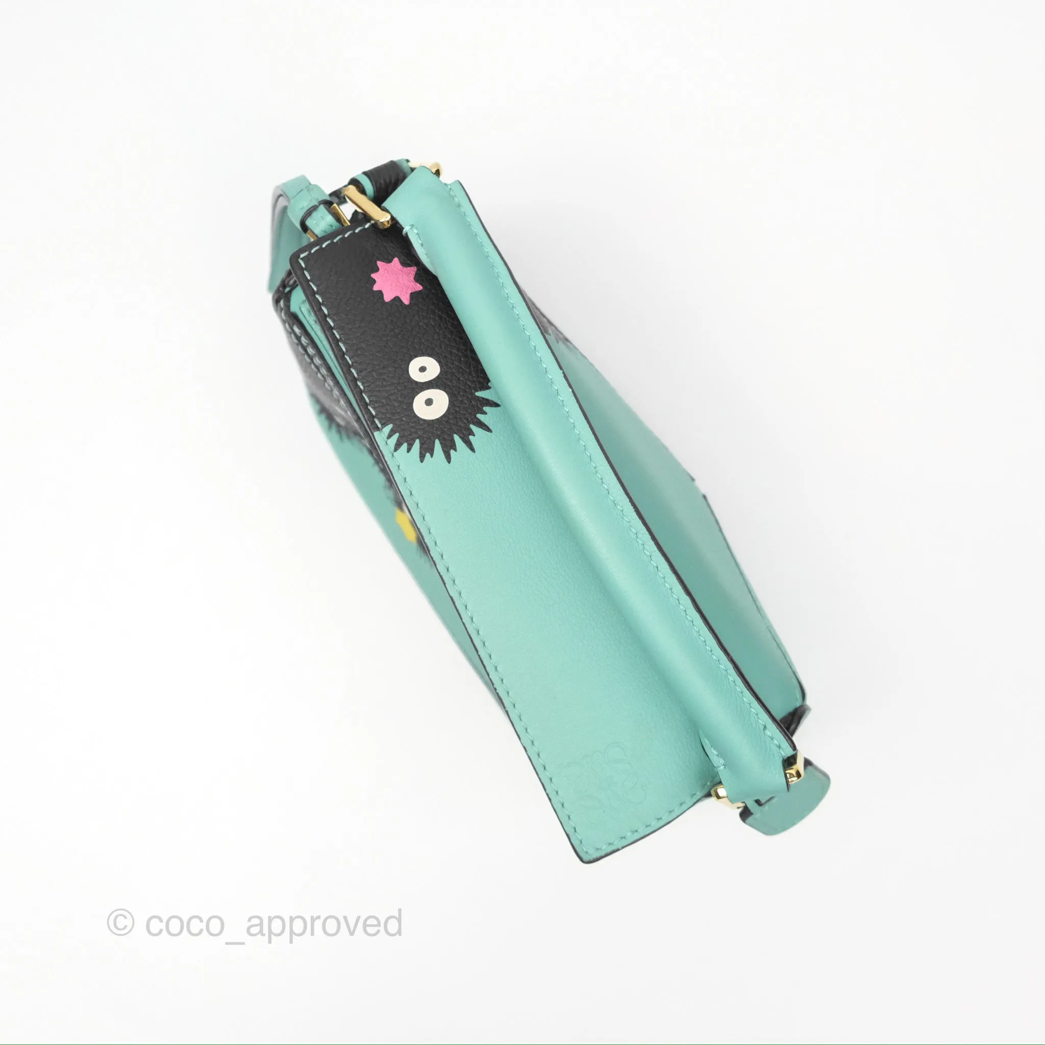 Loewe x Studio Ghibli Spirited Away Mini Puzzle Mint Calfskin