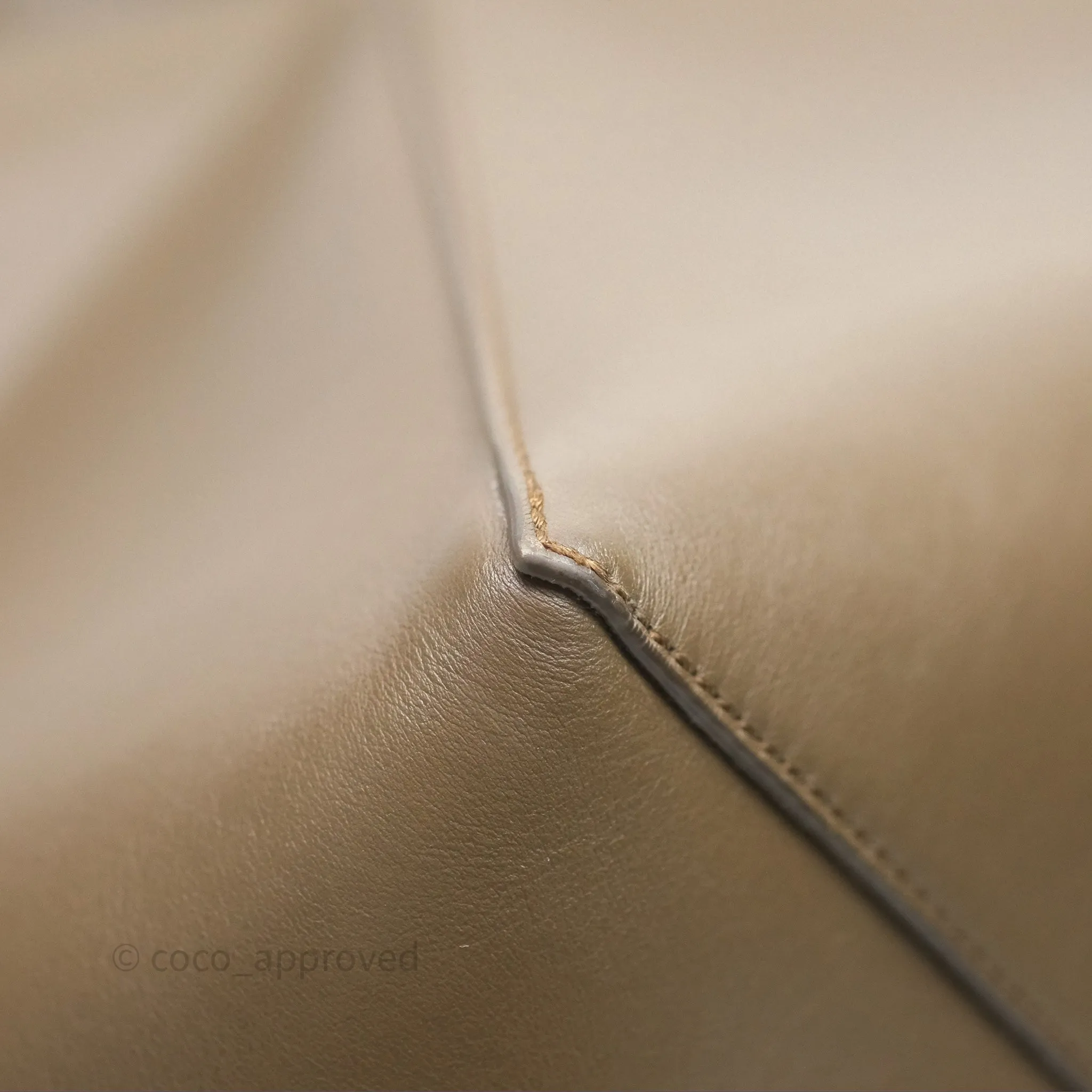 Loewe XL Puzzle Fold Tote In Shiny Calfskin Umber