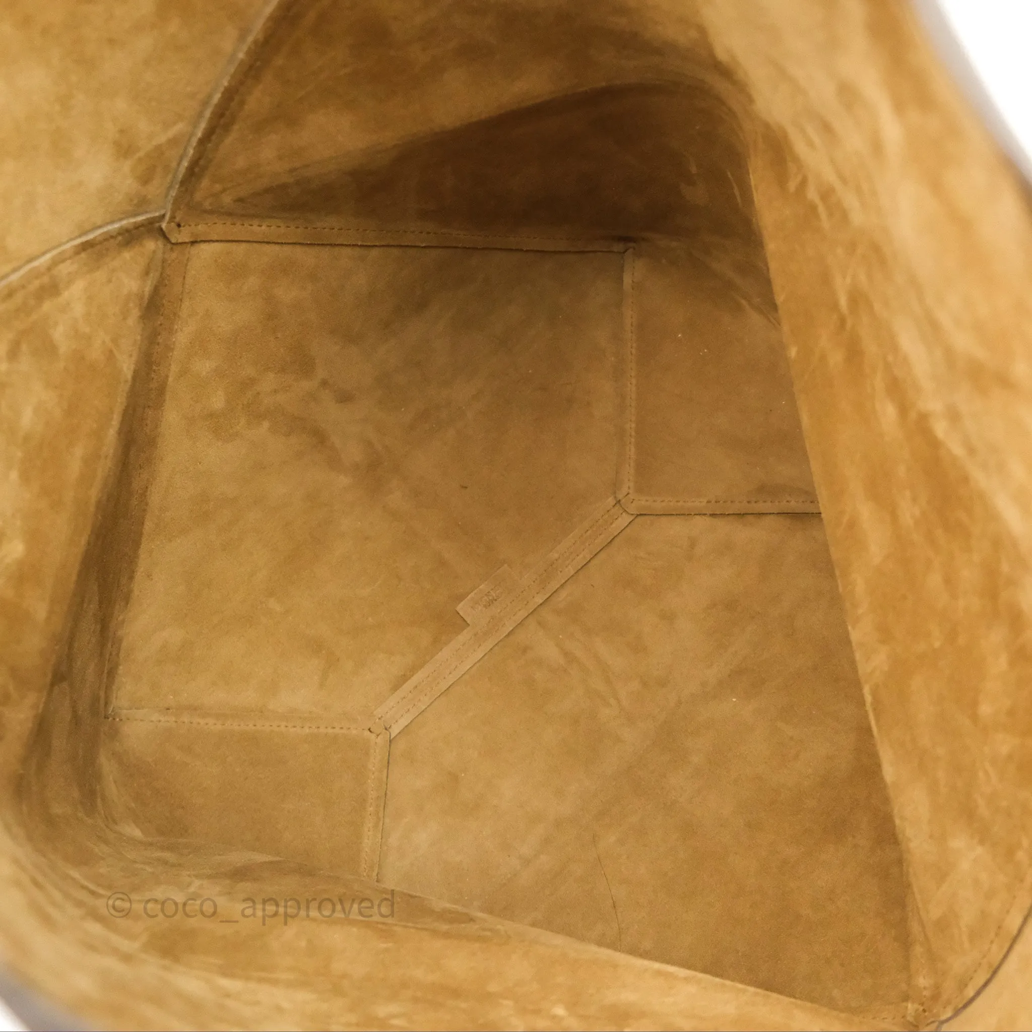 Loewe XL Puzzle Fold Tote In Shiny Calfskin Umber